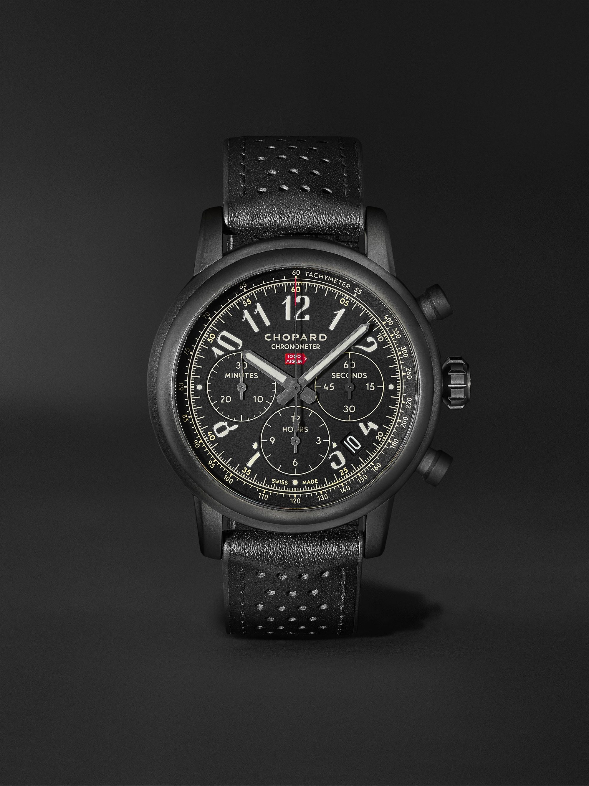 CHOPARD Mille Miglia 2020 Race Edition Limited Edition Automatic  Chronograph 42mm Stainless Steel and Leather Watch, Ref. No. 168589-3028 |  MR PORTER