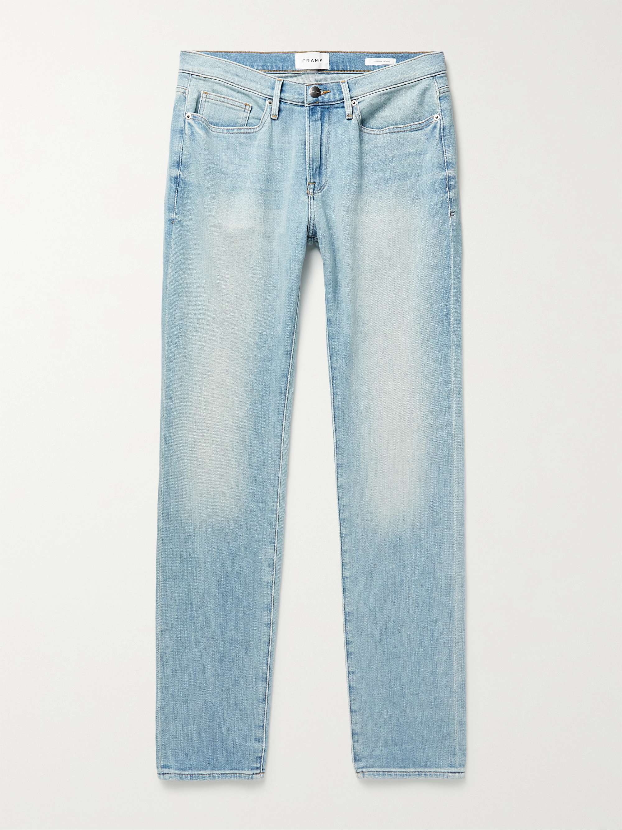 Jeans skinny in denim stretch L'Homme FRAME da uomo | MR PORTER