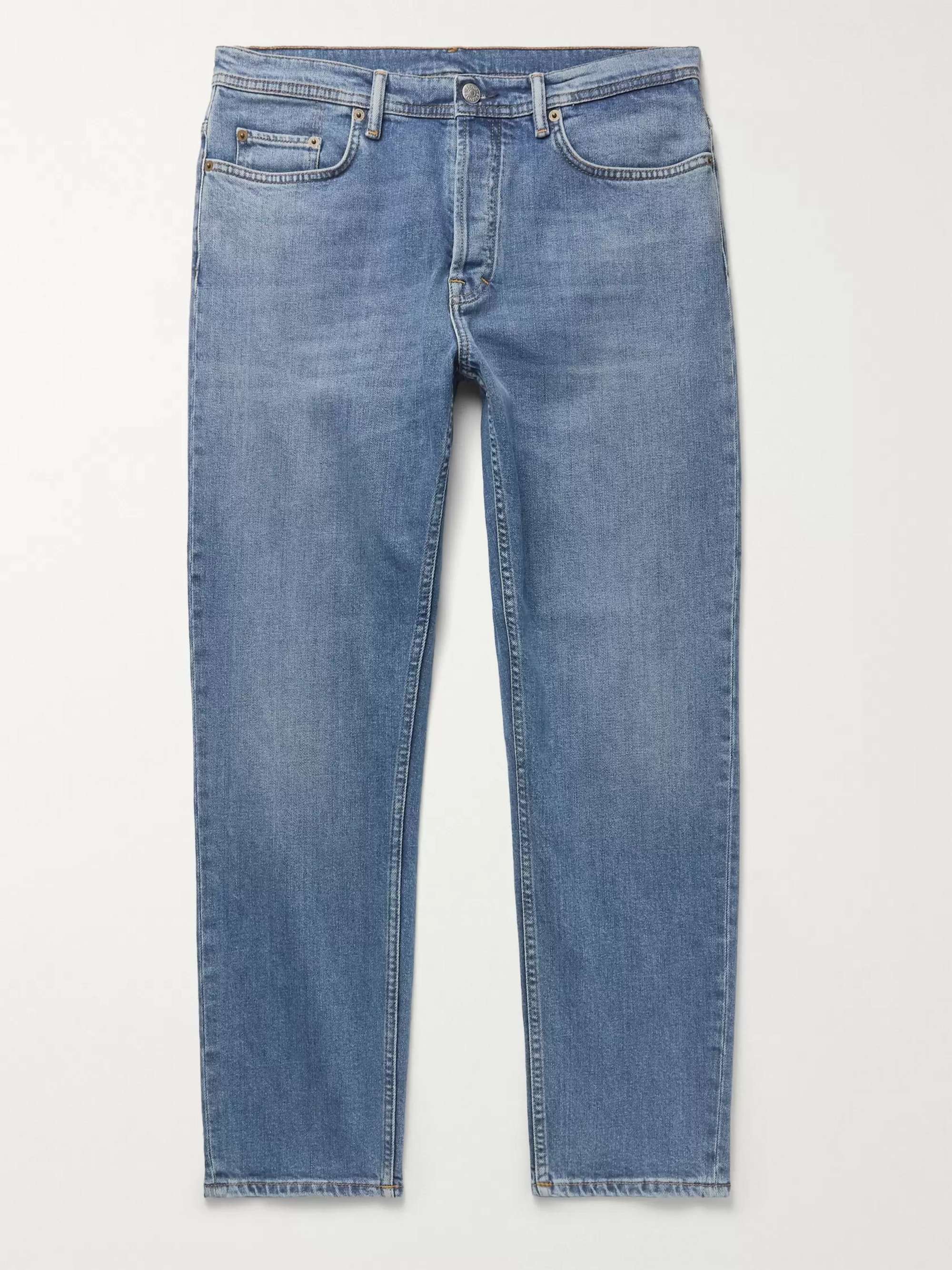 Mid denim River Slim-Fit Tapered Stretch-Denim Jeans | ACNE STUDIOS | MR  PORTER