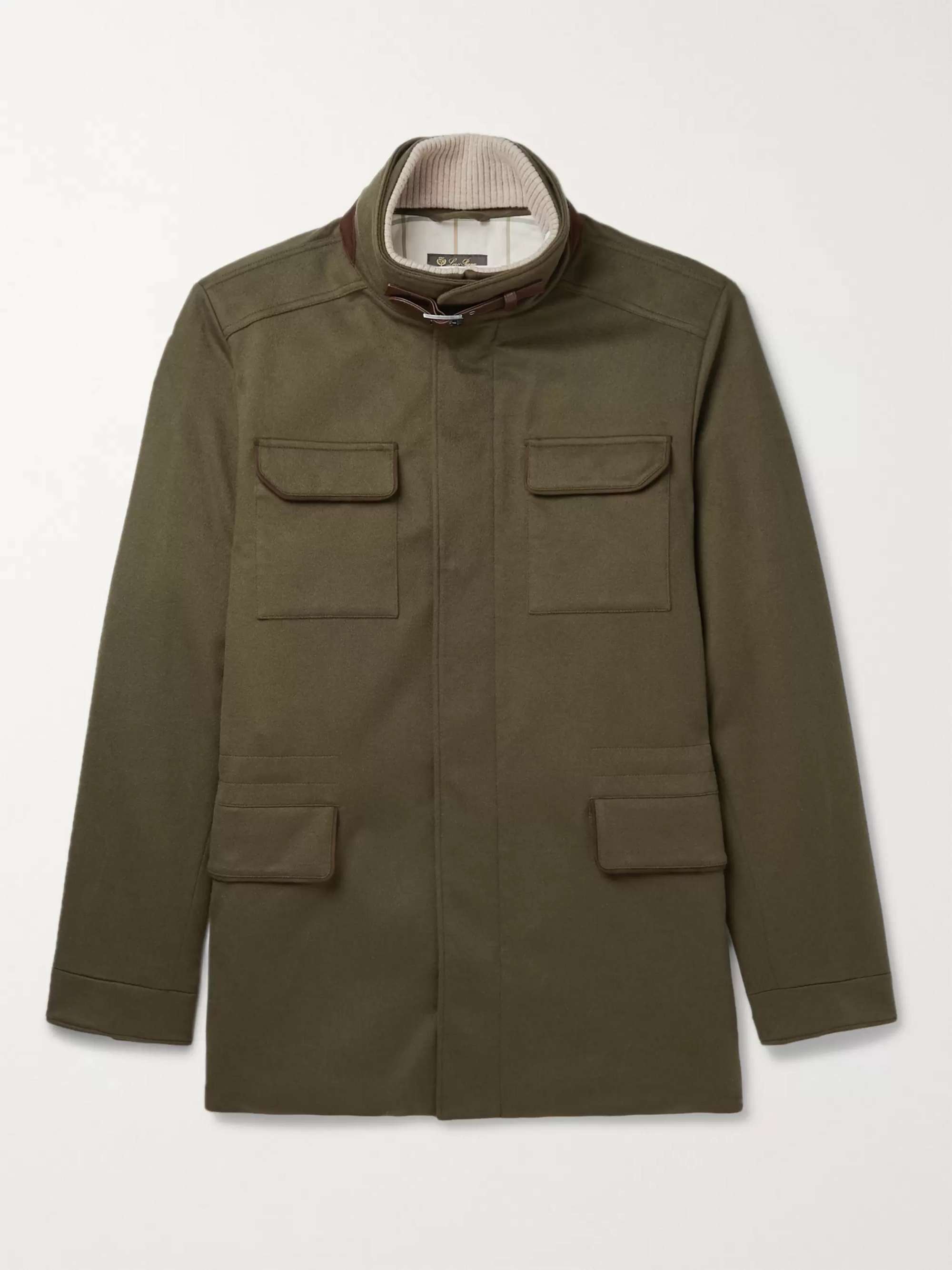 LORO PIANA Suede- and Leather-Trimmed Storm System® Cashmere-Blend Field  Jacket | MR PORTER