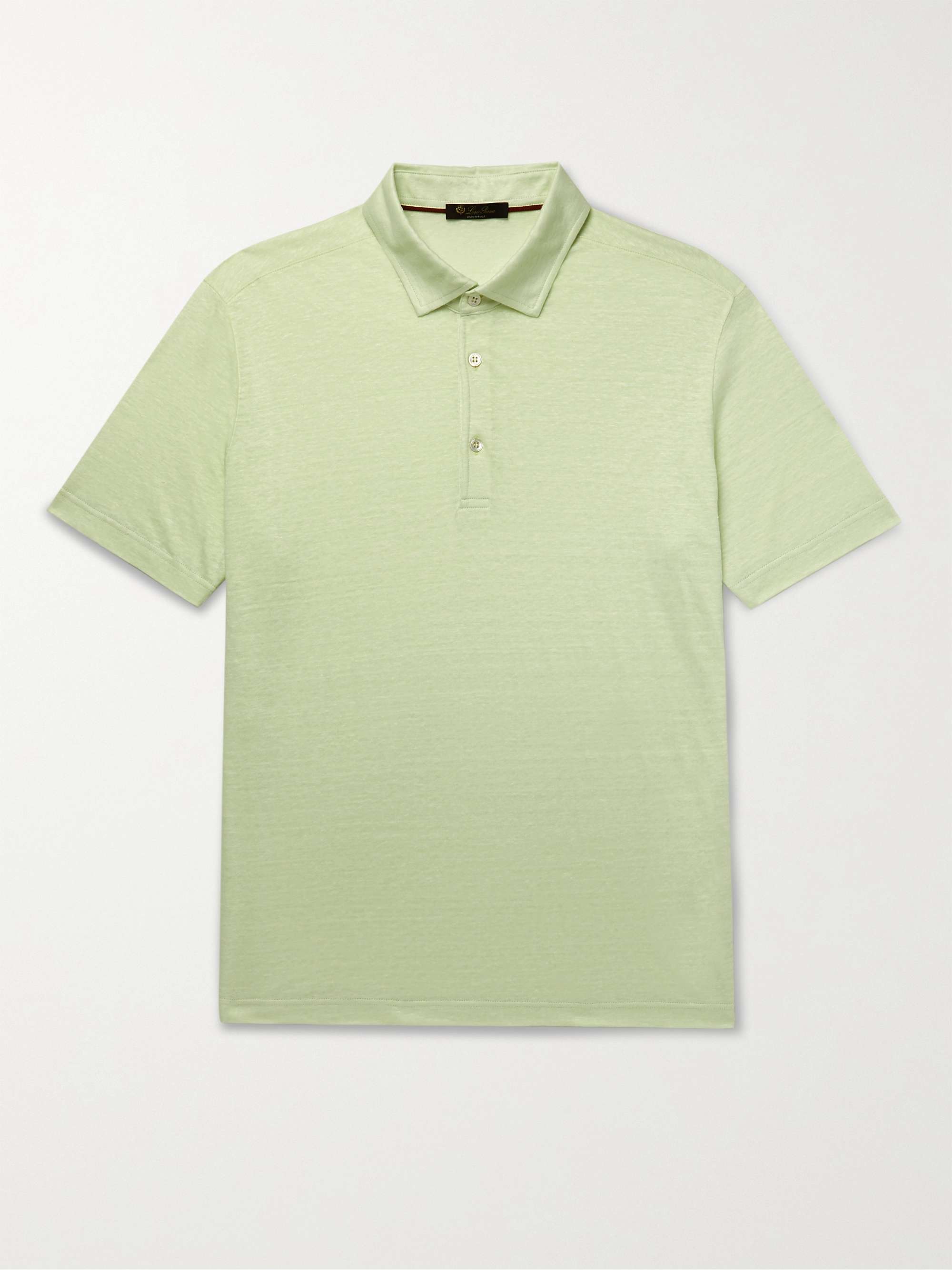 Light green Linen-Jersey Polo Shirt | LORO PIANA | MR PORTER