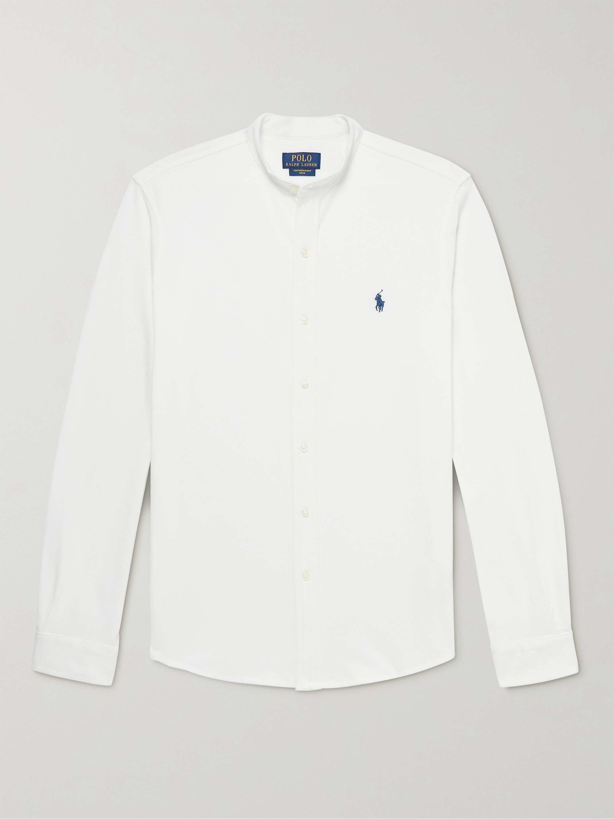 Schrijft een rapport Vergelijkbaar twee POLO RALPH LAUREN Grandad-Collar Logo-Embroidered Cotton-Piqué Shirt | MR  PORTER
