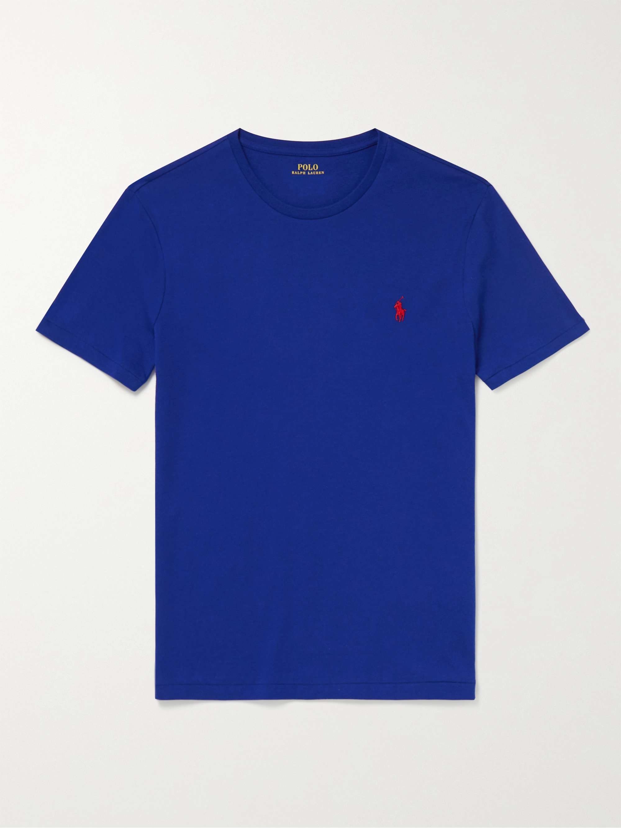 POLO RALPH LAUREN Slim-Fit Logo-Embroidered Cotton-Jersey T-Shirt for Men |  MR PORTER