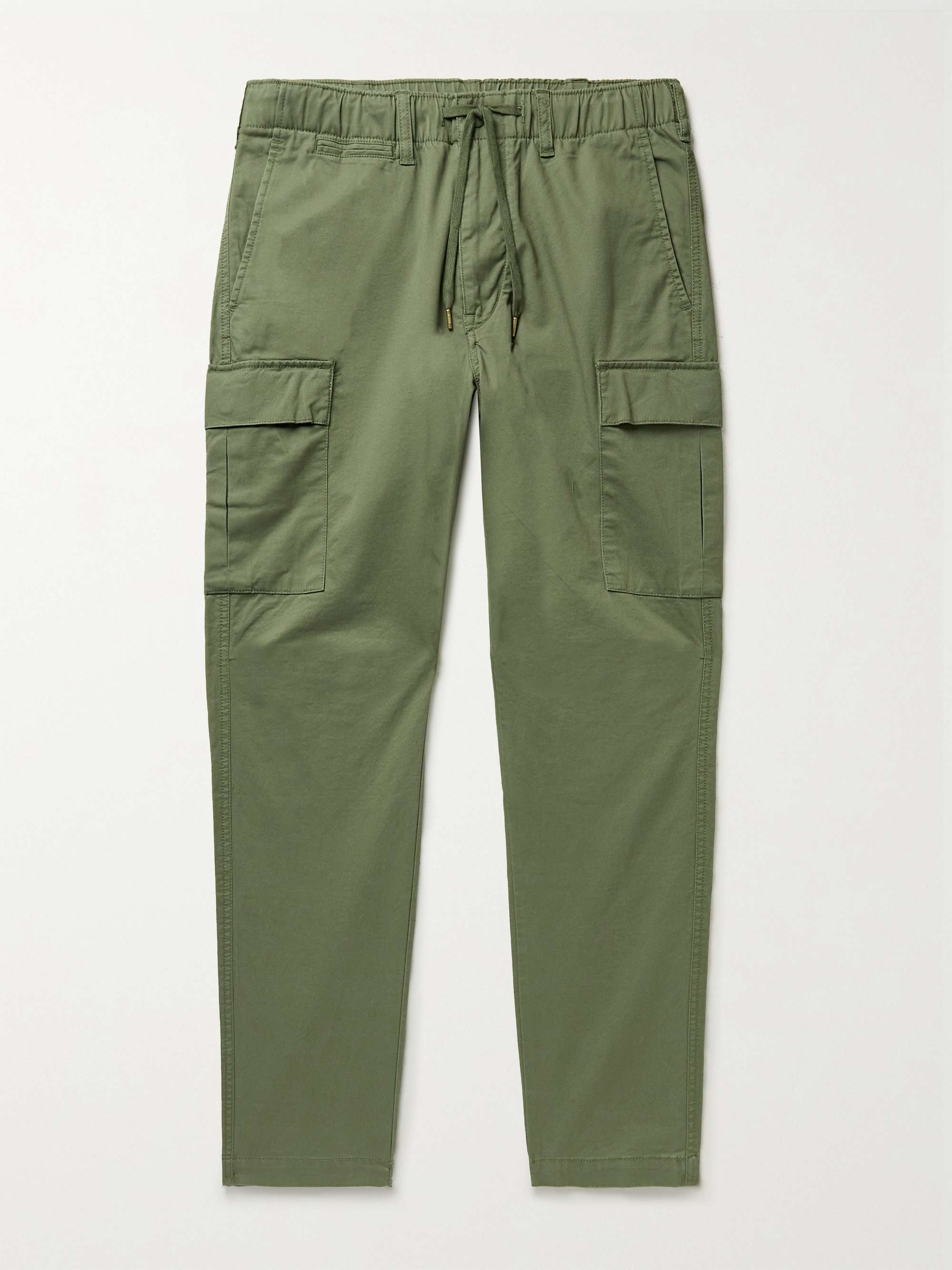POLO RALPH LAUREN Tapered Stretch-Cotton Twill Drawstring Cargo Trousers |  MR PORTER