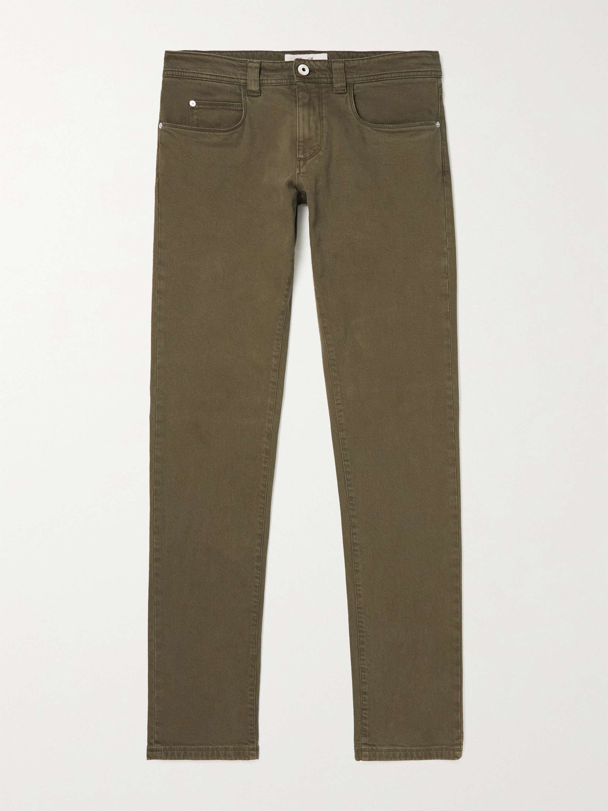 Brown Slim-Fit Stretch-Denim Jeans | LORO PIANA | MR PORTER