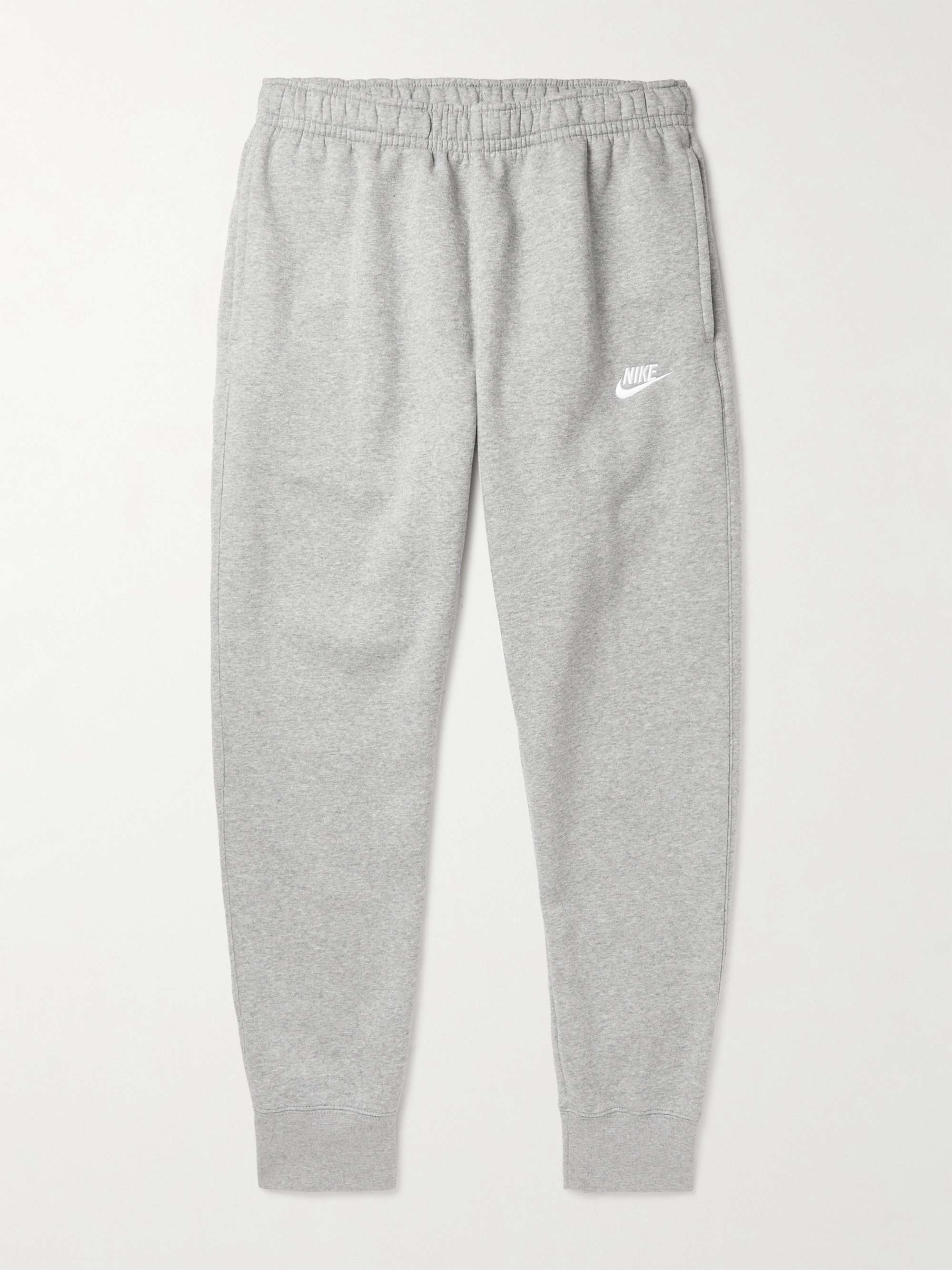 Gray NSW Tapered Cotton-Blend Jersey Sweatpants | NIKE | MR PORTER
