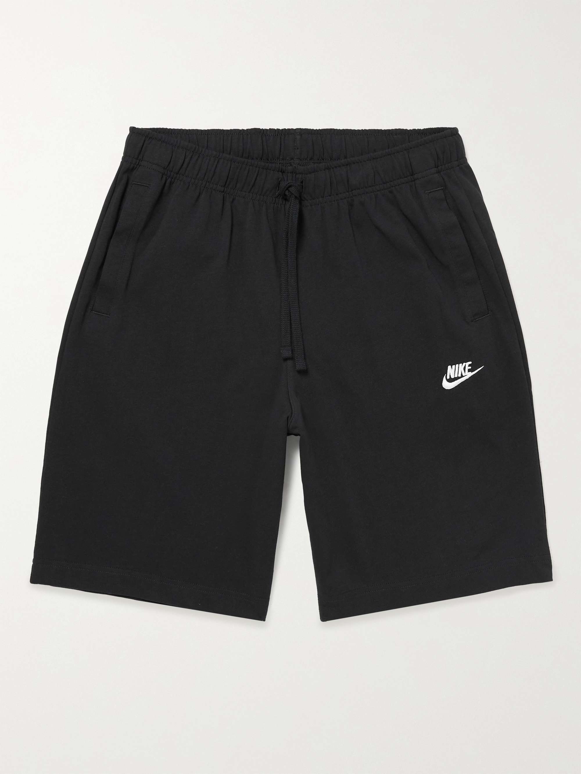 Black Sportswear Club Cotton-Jersey Drawstring Shorts | NIKE | MR PORTER
