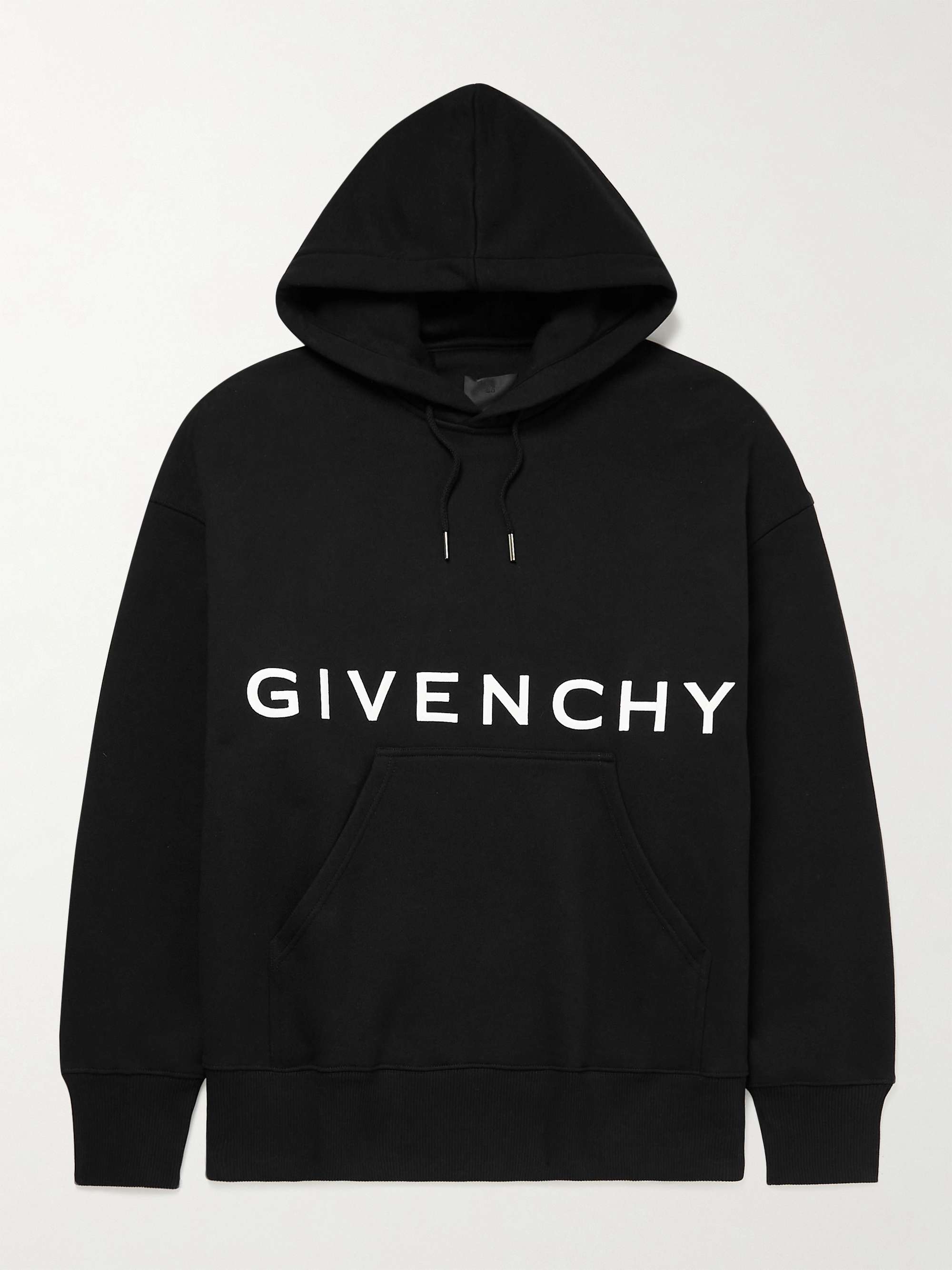 GIVENCHY Logo-Embroidered Cotton-Jersey Hoodie for Men | MR PORTER