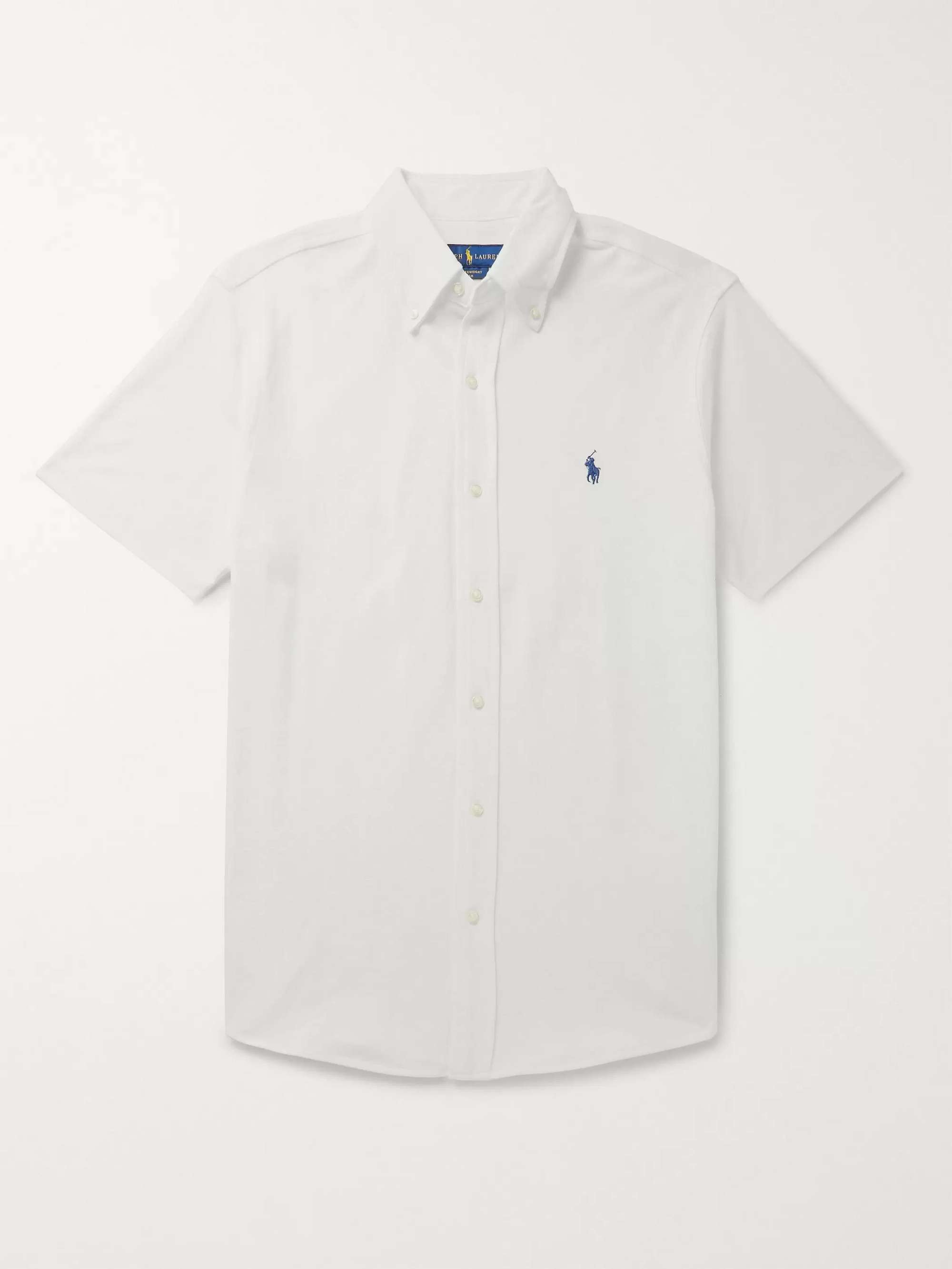POLO RALPH LAUREN Button-Down Collar Cotton-Piqué Shirt for Men | MR PORTER