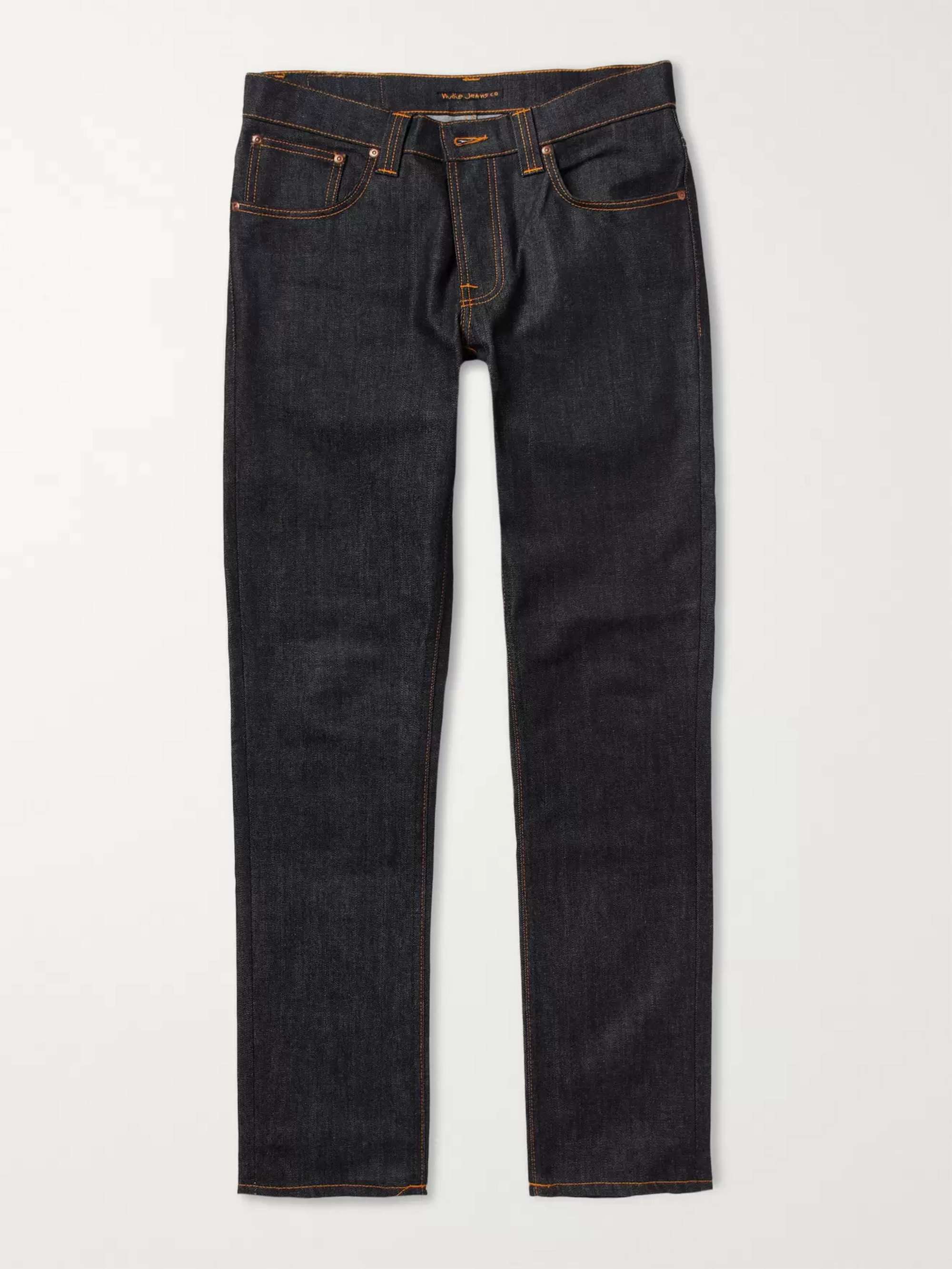 NUDIE JEANS Grim Tim Slim-Fit Organic Dry Denim Jeans for Men | MR PORTER