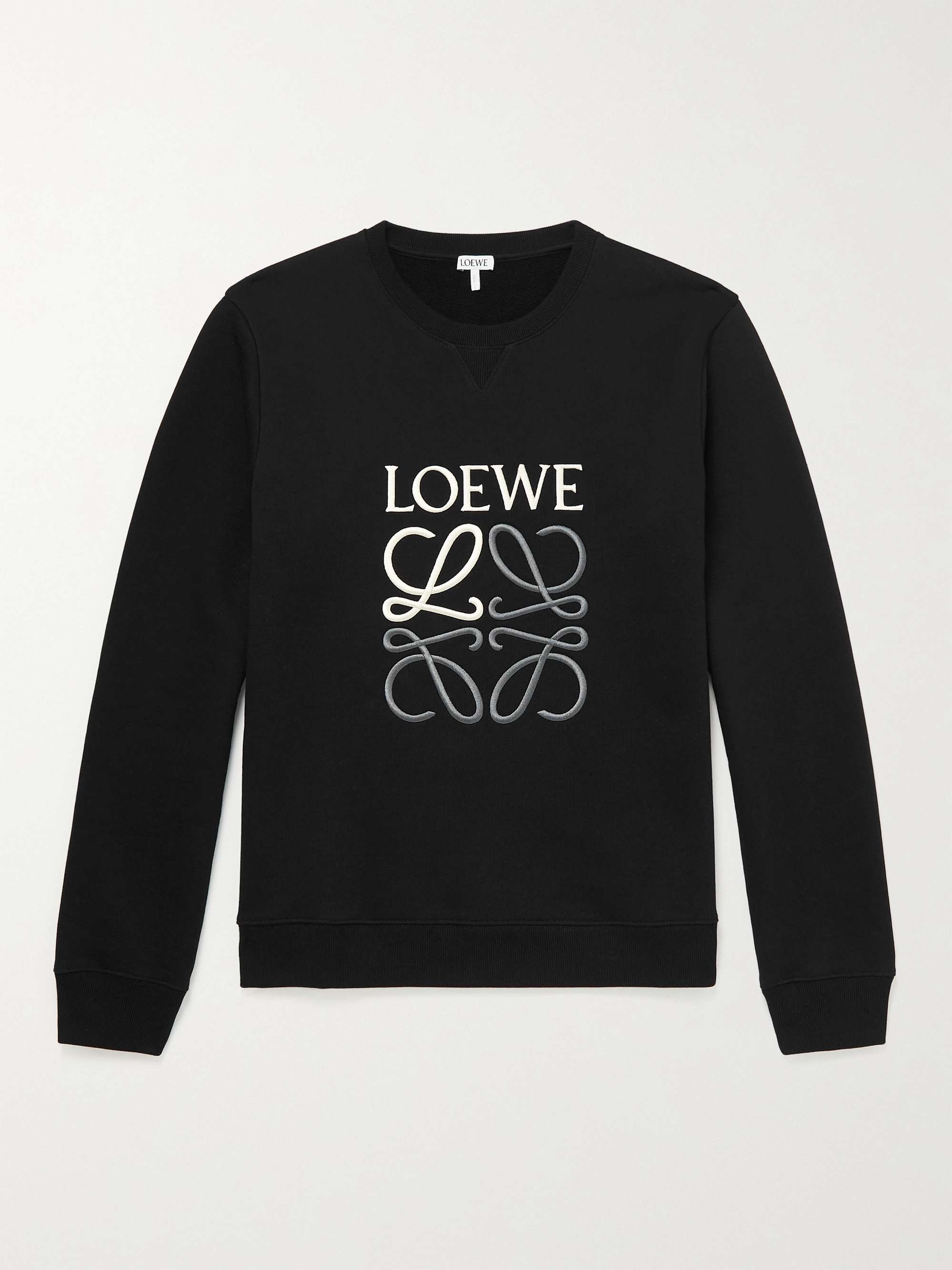 LOEWE Logo-Embroidered Cotton-Jersey Sweatshirt | MR PORTER