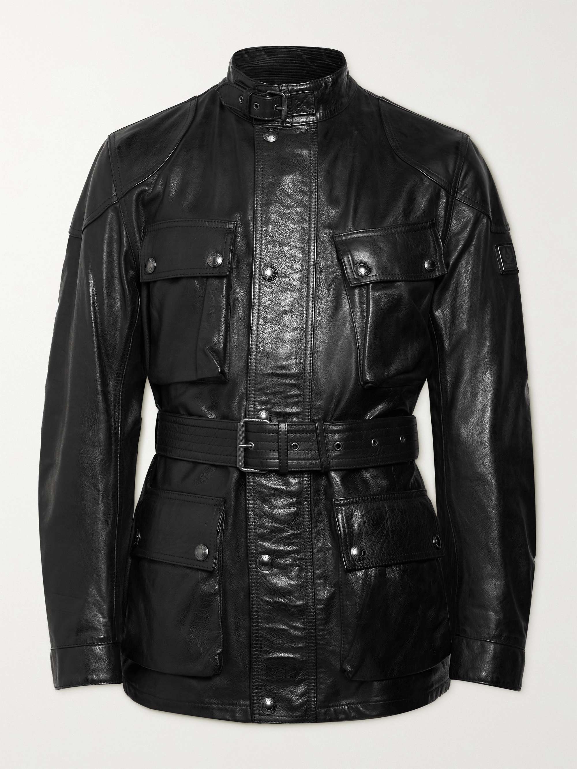 BELSTAFF Trialmaster Logo-Appliquéd Waxed-Leather Jacket | MR PORTER