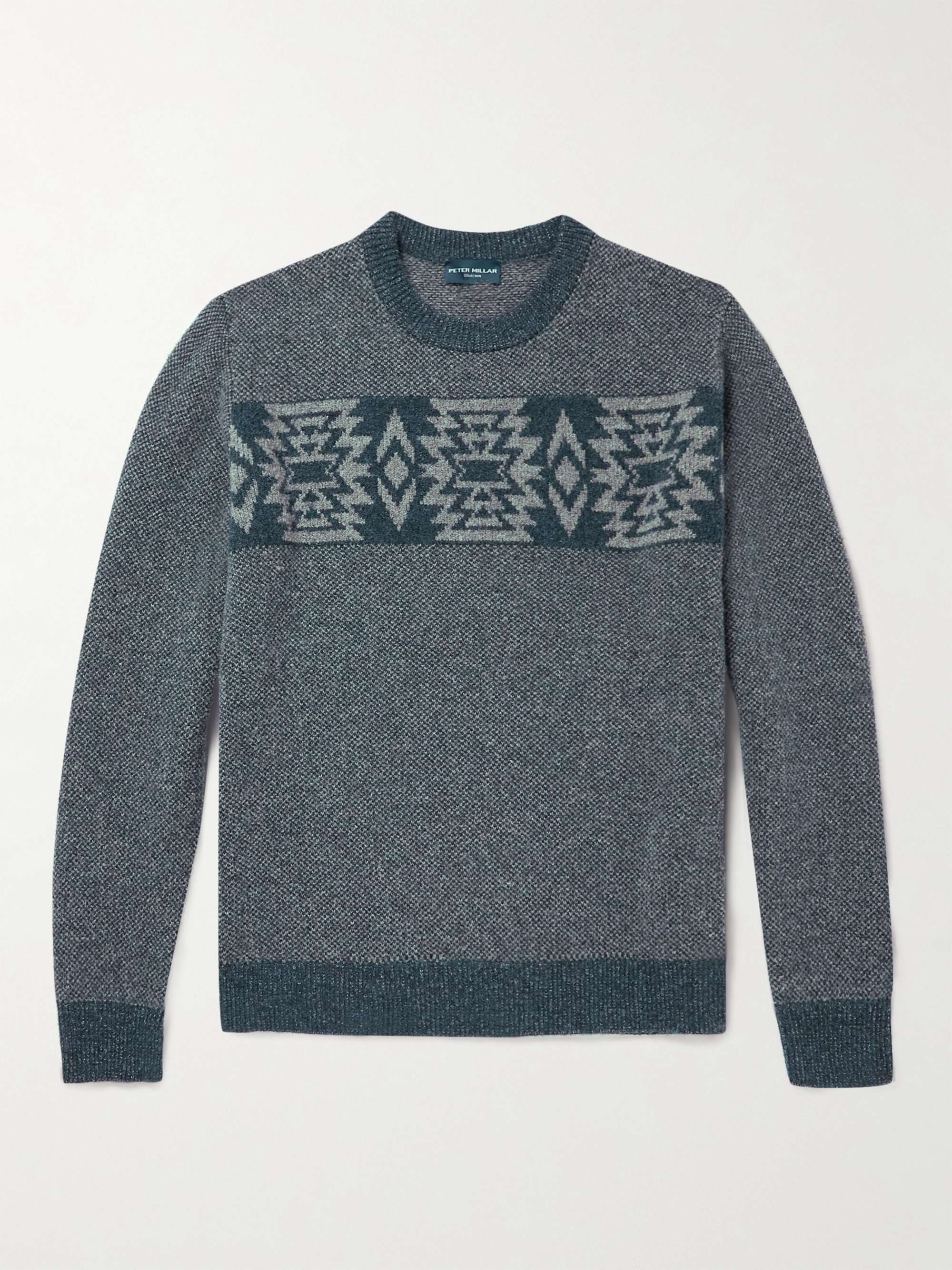 PETER MILLAR Merino Wool-Blend Jacquard Sweater for Men | MR PORTER