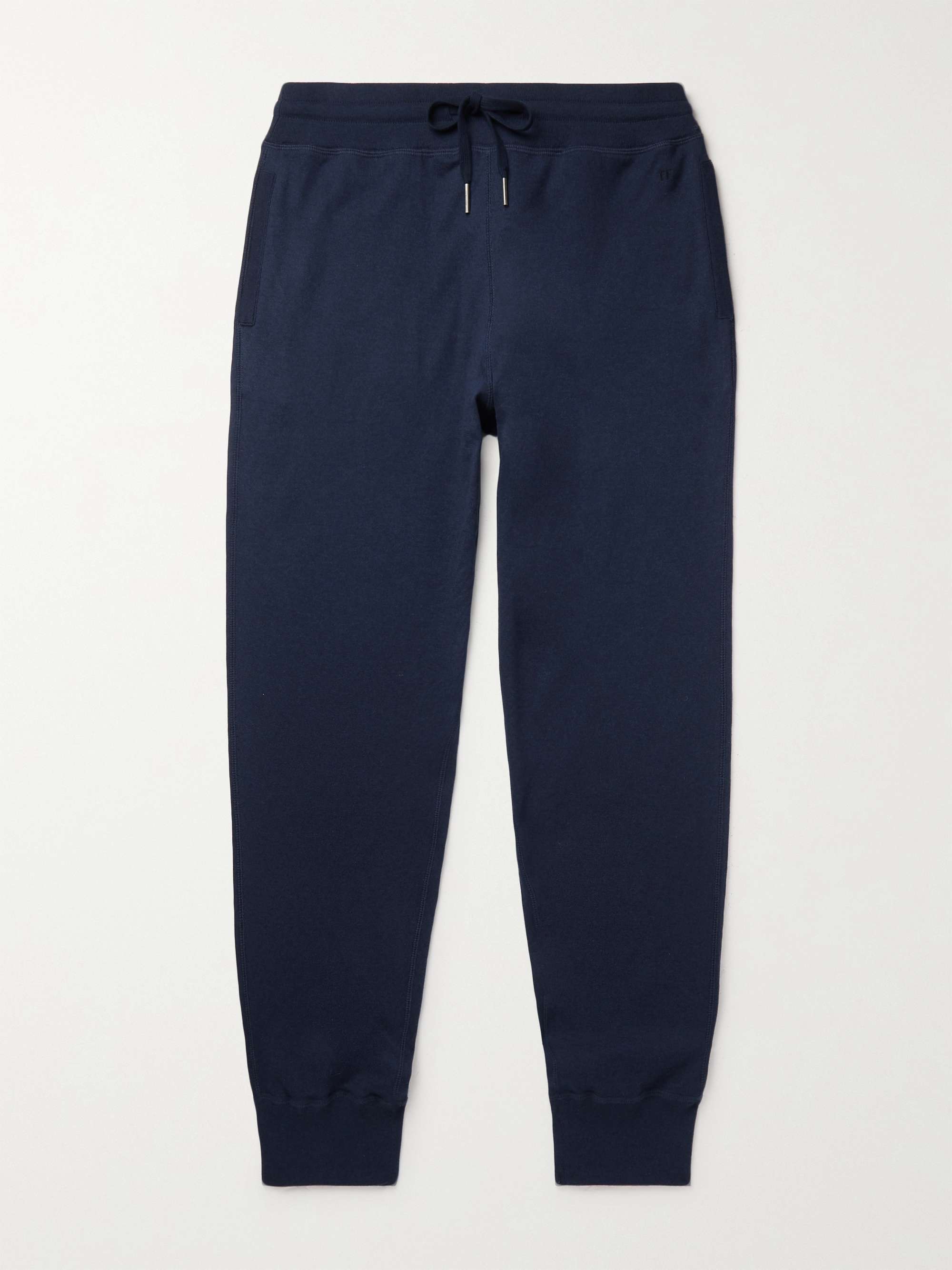 Blue Slim-Fit Tapered Cotton, Silk and Cashmere-Blend Sweatpants | TOM FORD  | MR PORTER