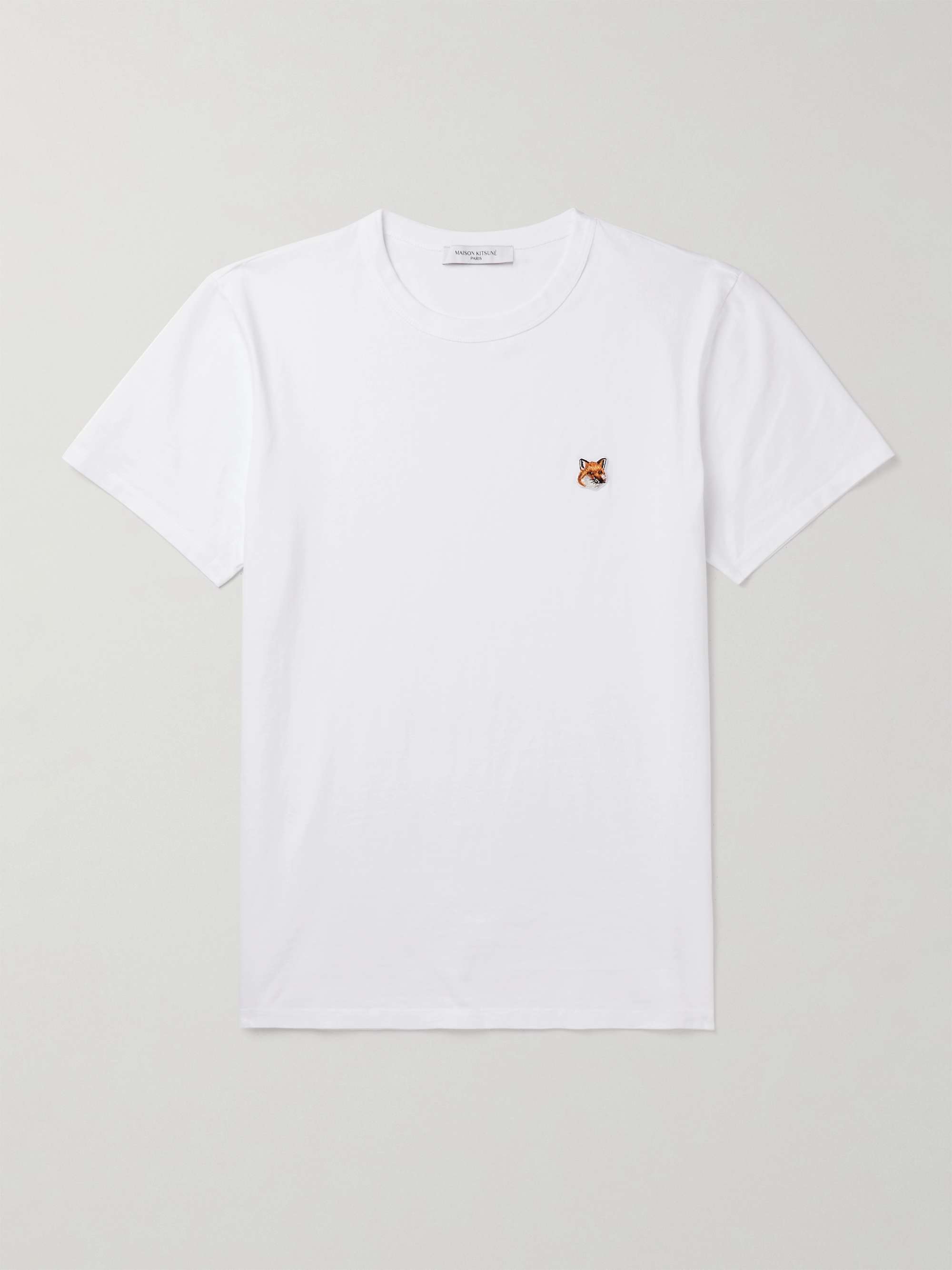 MAISON KITSUNÉ Logo-Appliquéd Cotton-Jersey T-Shirt | MR PORTER