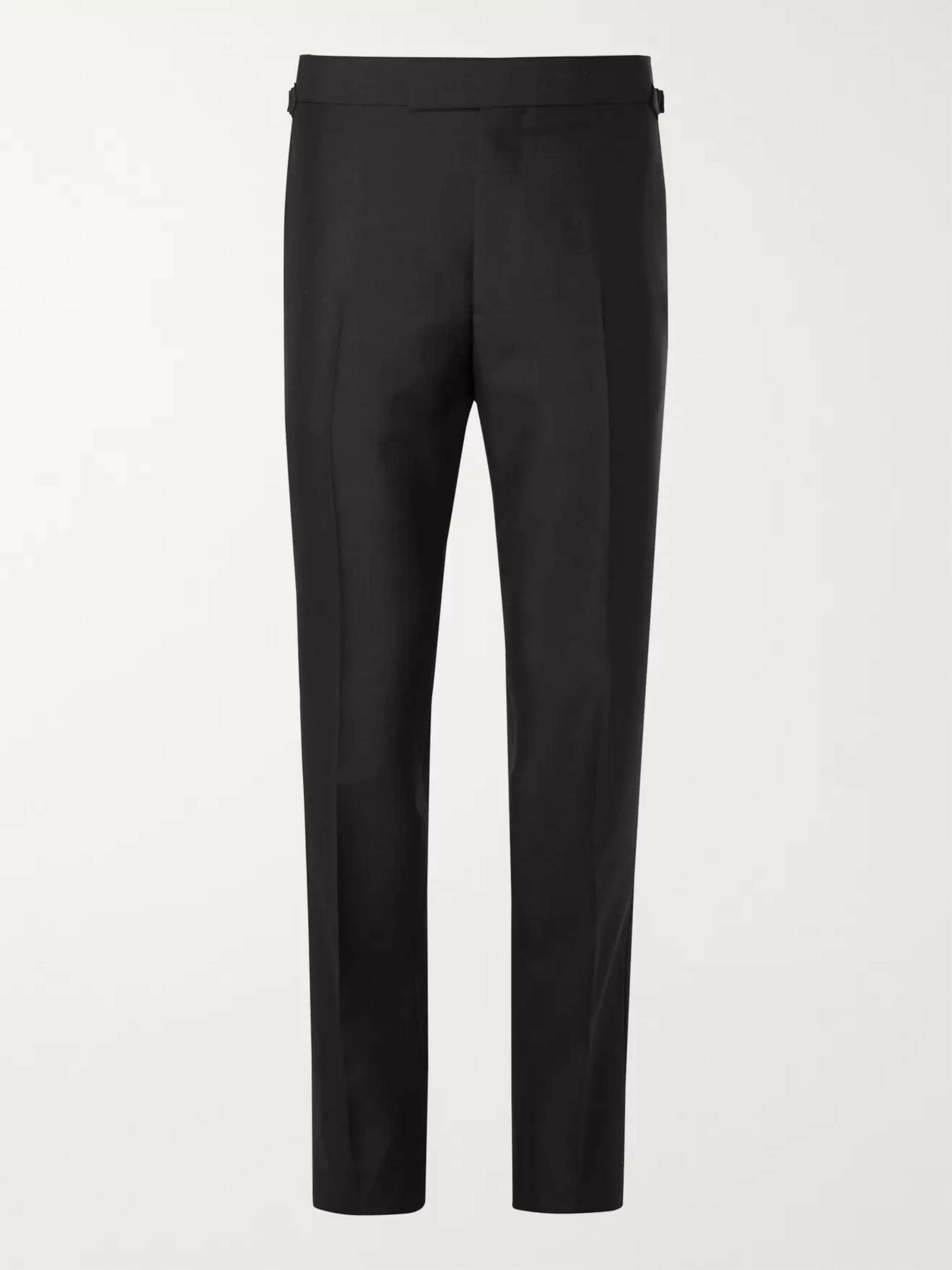 KINGSMAN Eggsy's Black Wool and Mohair-Blend Tuxedo Trousers for Men | MR  PORTER