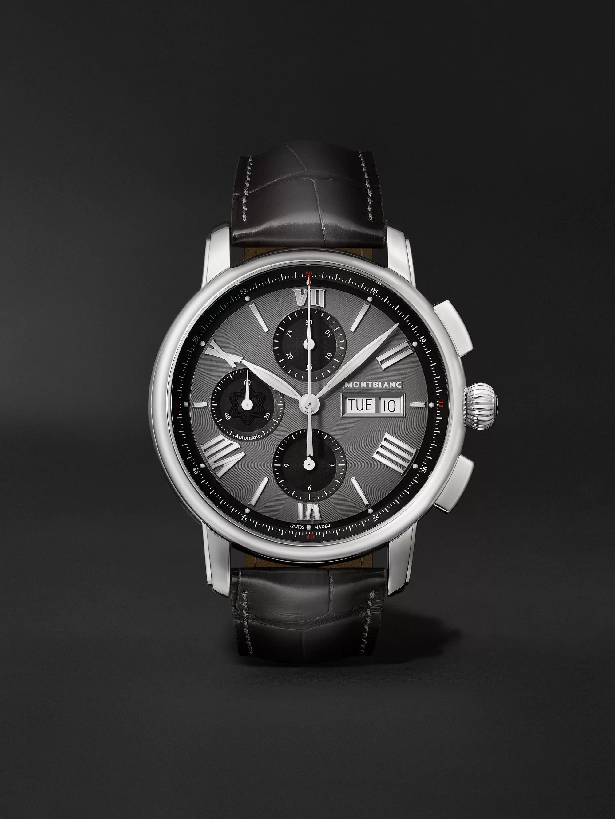 MONTBLANC Star Legacy Automatic Chronograph 43mm Stainless Steel and  Alligator Watch, Ref. No. 126081 | MR PORTER