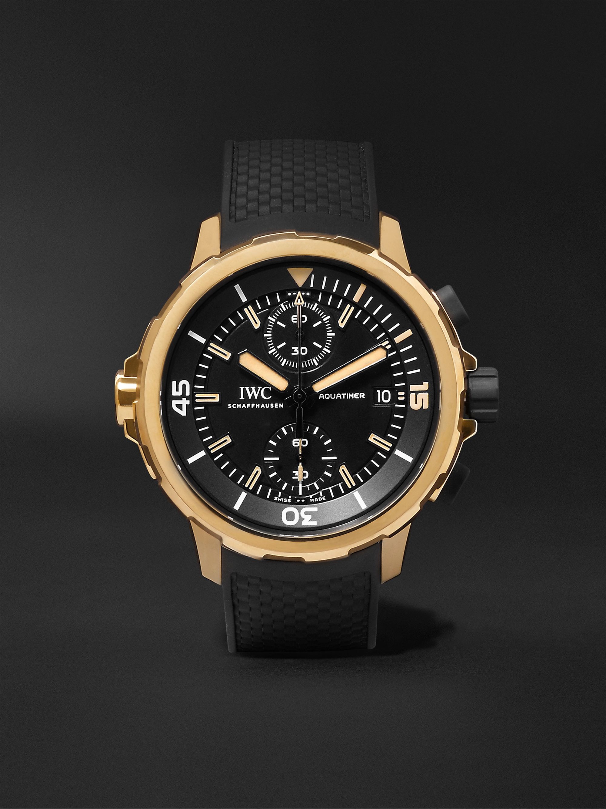 IWC SCHAFFHAUSEN Aquatimer Expedition Charles Darwin Automatic Chronograph  44mm Bronze and Rubber Watch, Ref. No. IW379503 | MR PORTER