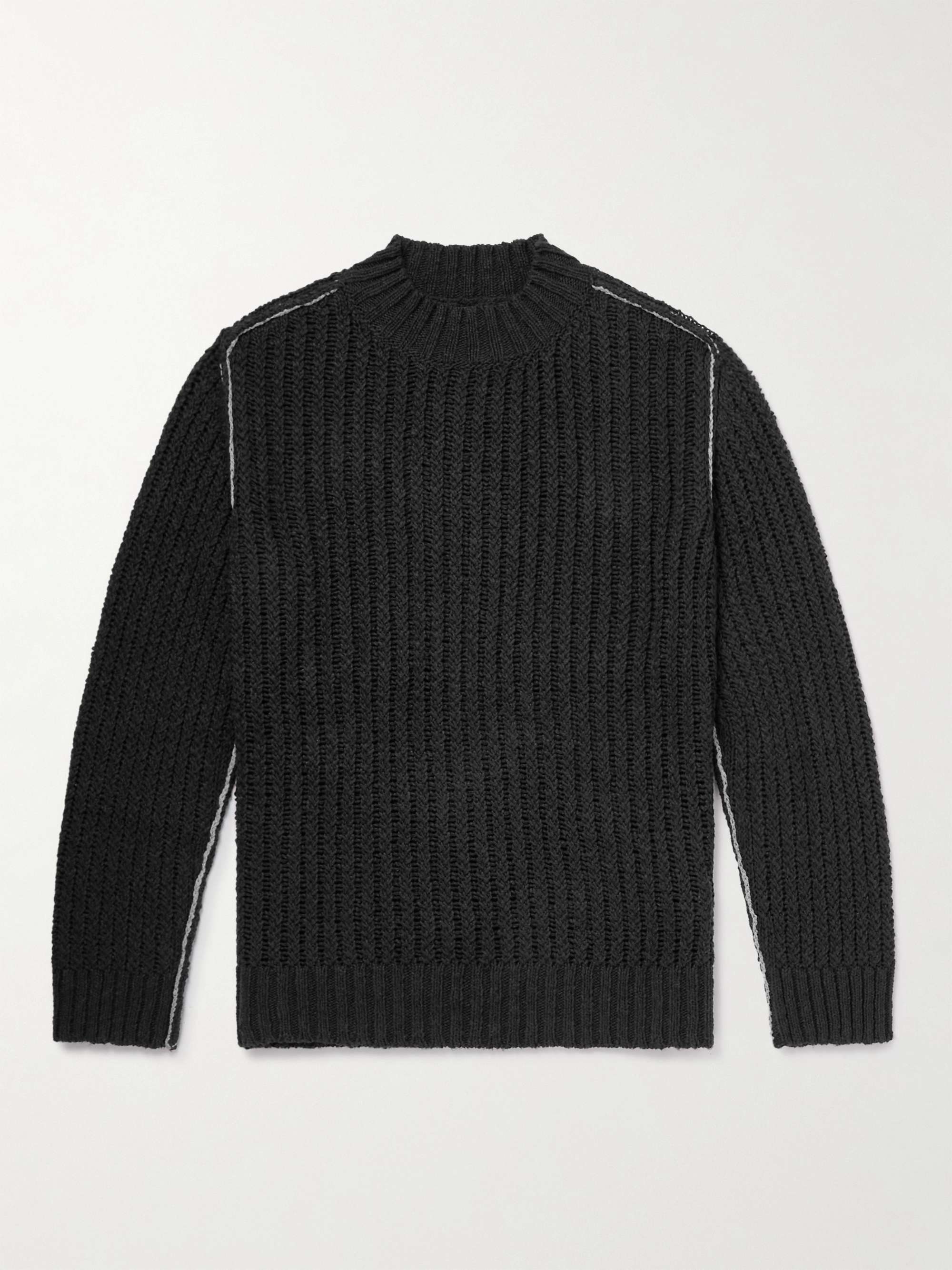 MR P. Ribbed Open-Knit Cotton Sweater for Men | MR PORTER