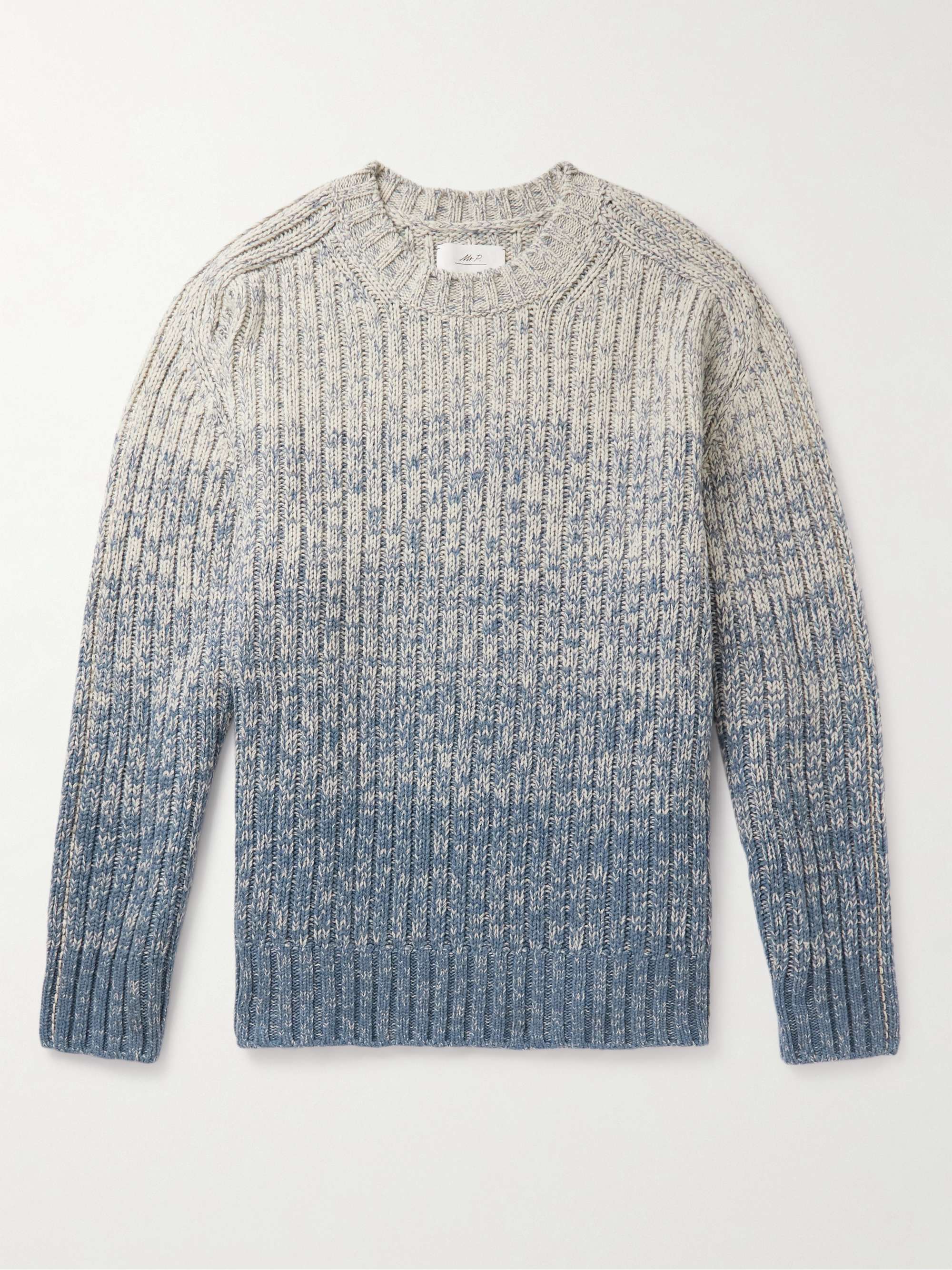 MR P. Dégradé Crocheted Cashmere and Wool-Blend Sweater for Men | MR PORTER