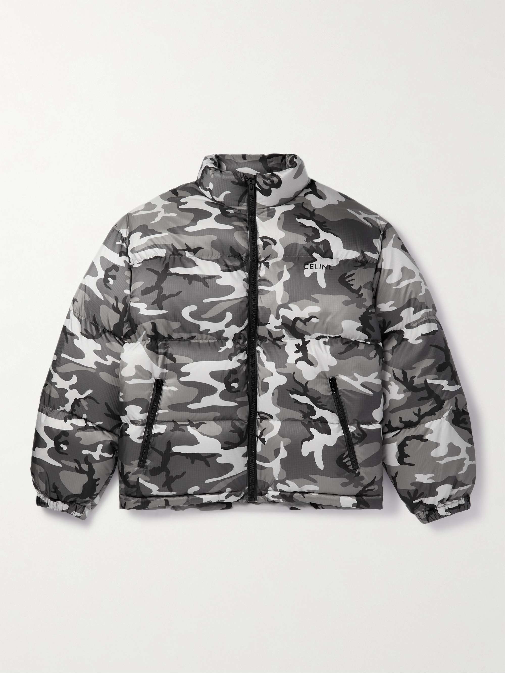CELINE HOMME Camouflage-Print Nylon-Ripstop Down Jacket for Men | MR PORTER