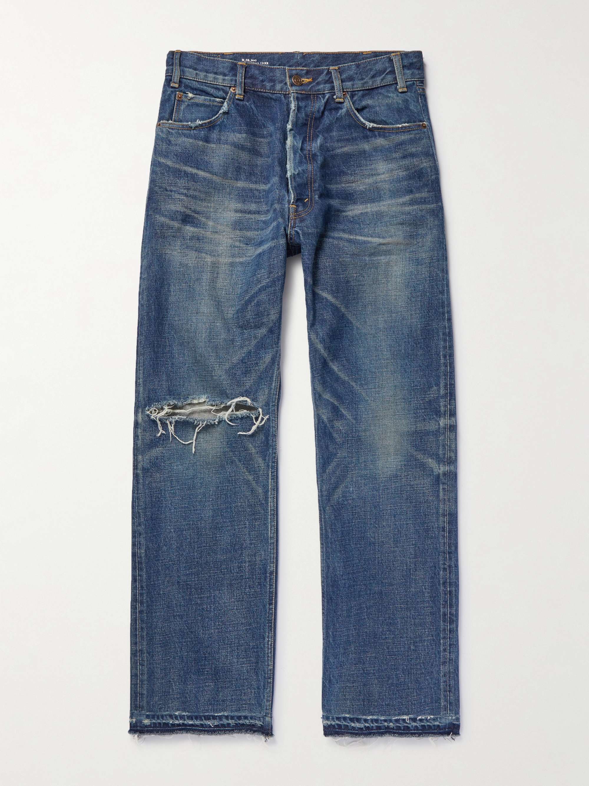 CELINE HOMME Wesley Straight-Leg Distressed Jeans for Men | MR PORTER