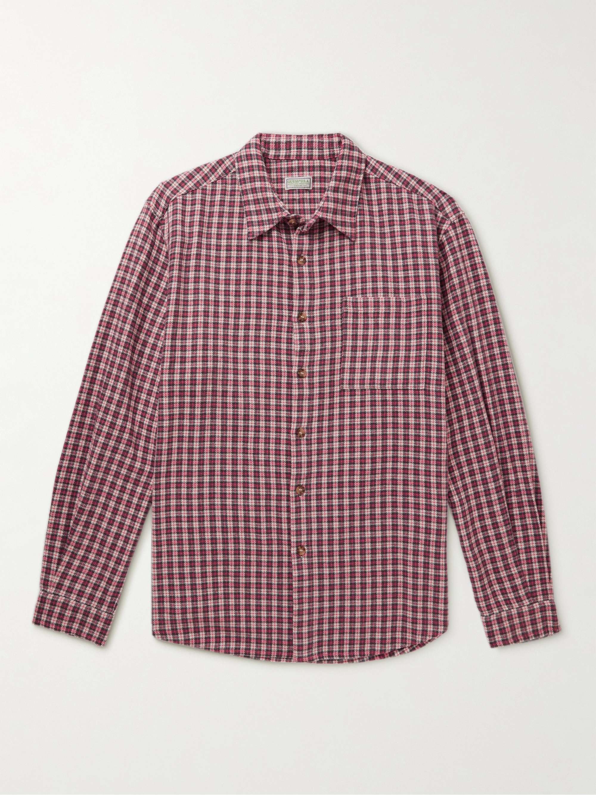 GUESS USA Checked Cotton-Flannel Shirt for Men | MR PORTER