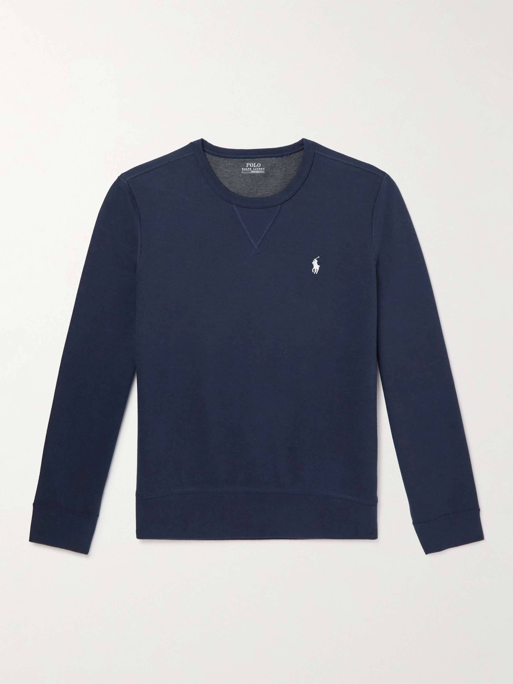 Polo Ralph Lauren Logo-Embroidered Jersey Sweatshirt - Men - Navy Sweats - M