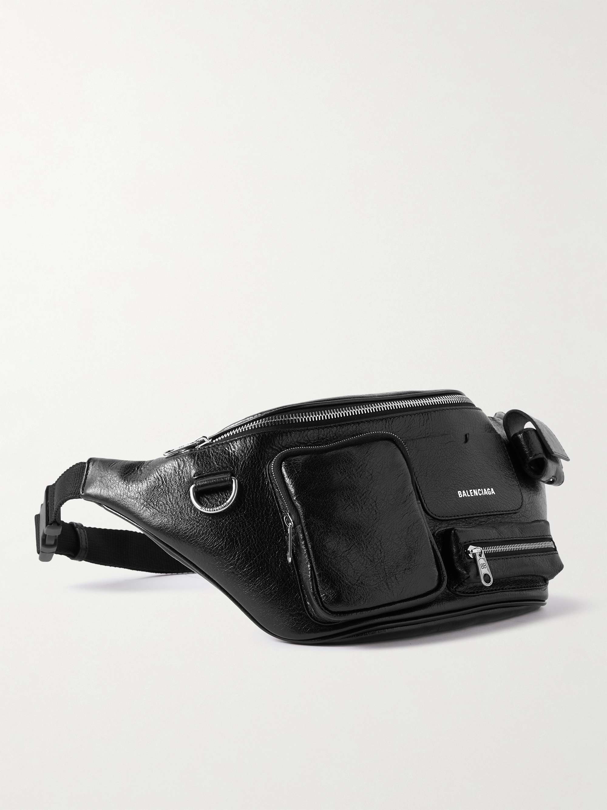Black Superbusy Full-Grain Leather Belt Bag | BALENCIAGA | MR PORTER
