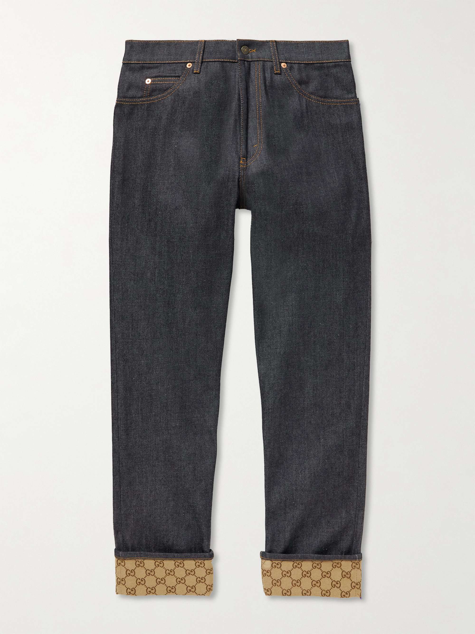 Monogram Classic Jacquard Straight Leg Jeans
