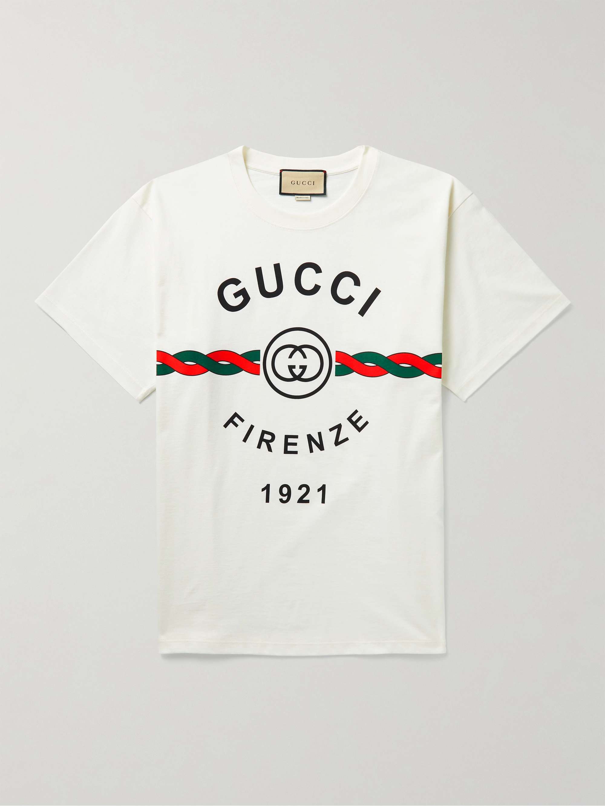 GUCCI Printed Cotton-Jersey T-Shirt for Men | MR PORTER