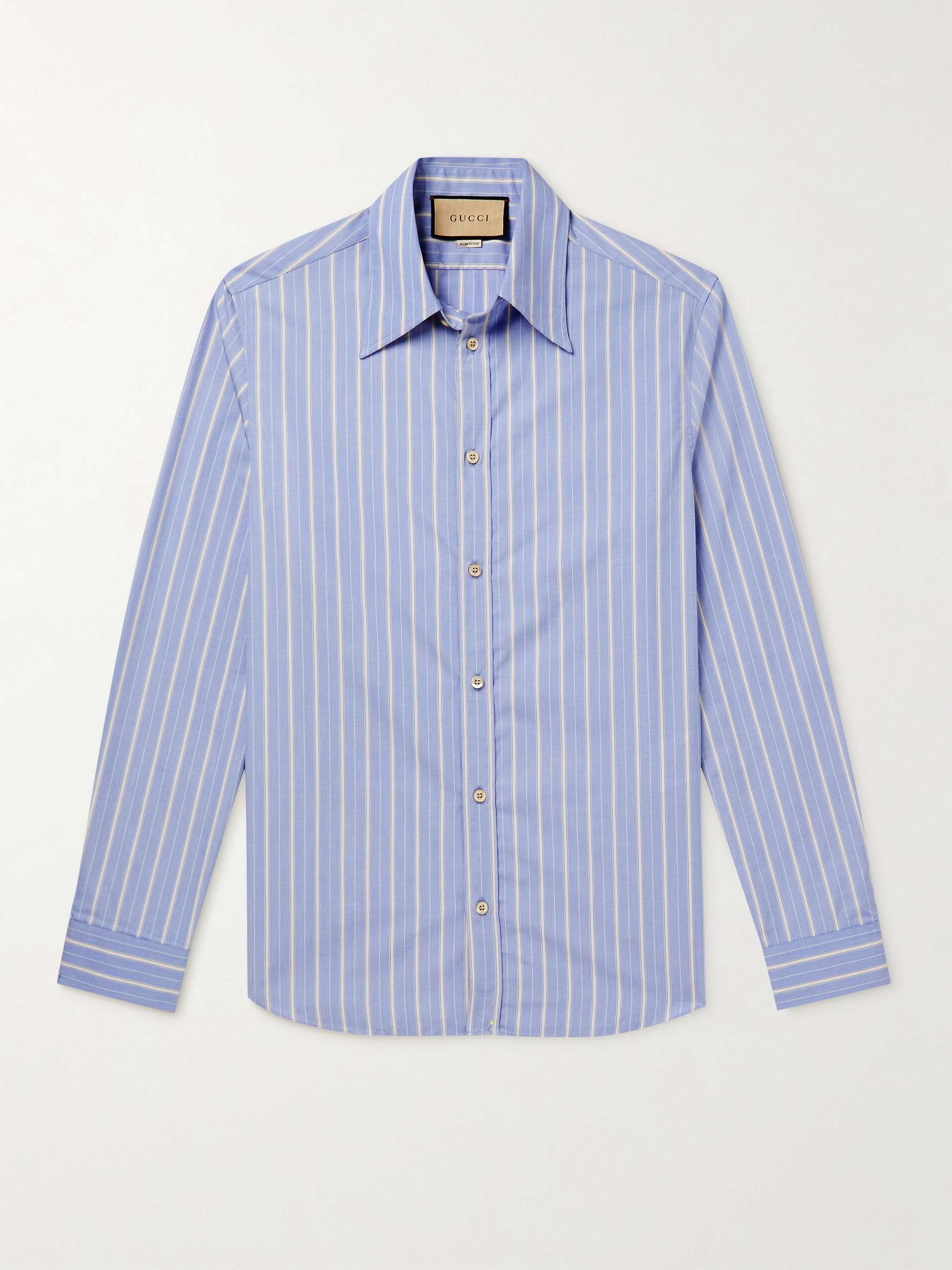 GUCCI Striped Cotton Oxford Shirt | MR PORTER