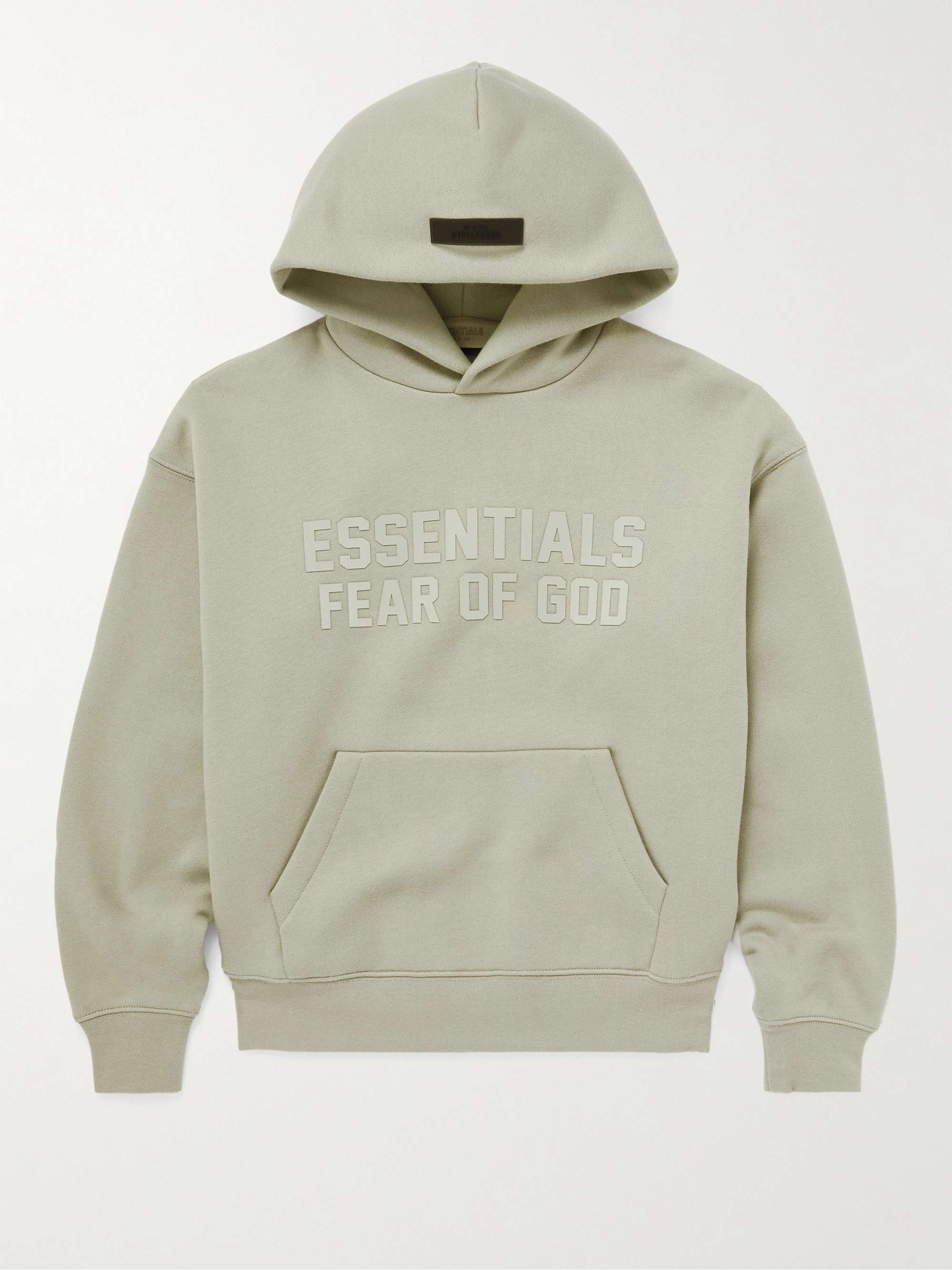 FEAR OF GOD ESSENTIALS KIDS Logo-Appliquéd Cotton-Blend Jersey Hoodie | MR  PORTER