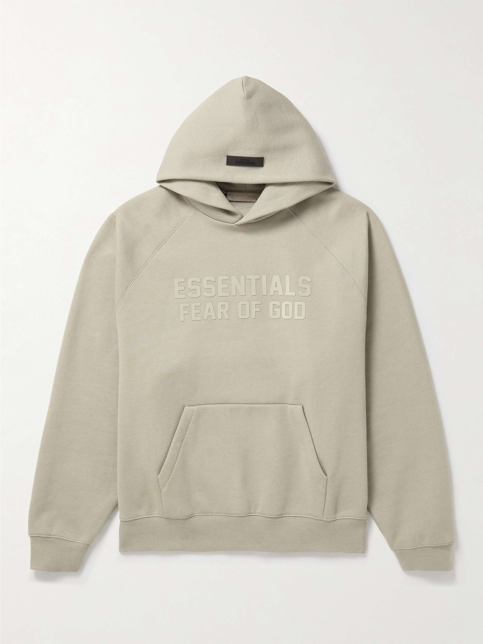 FEAR OF GOD ESSENTIALS Logo-Appliquéd Cotton-Blend Jersey Hoodie for Men |  MR PORTER