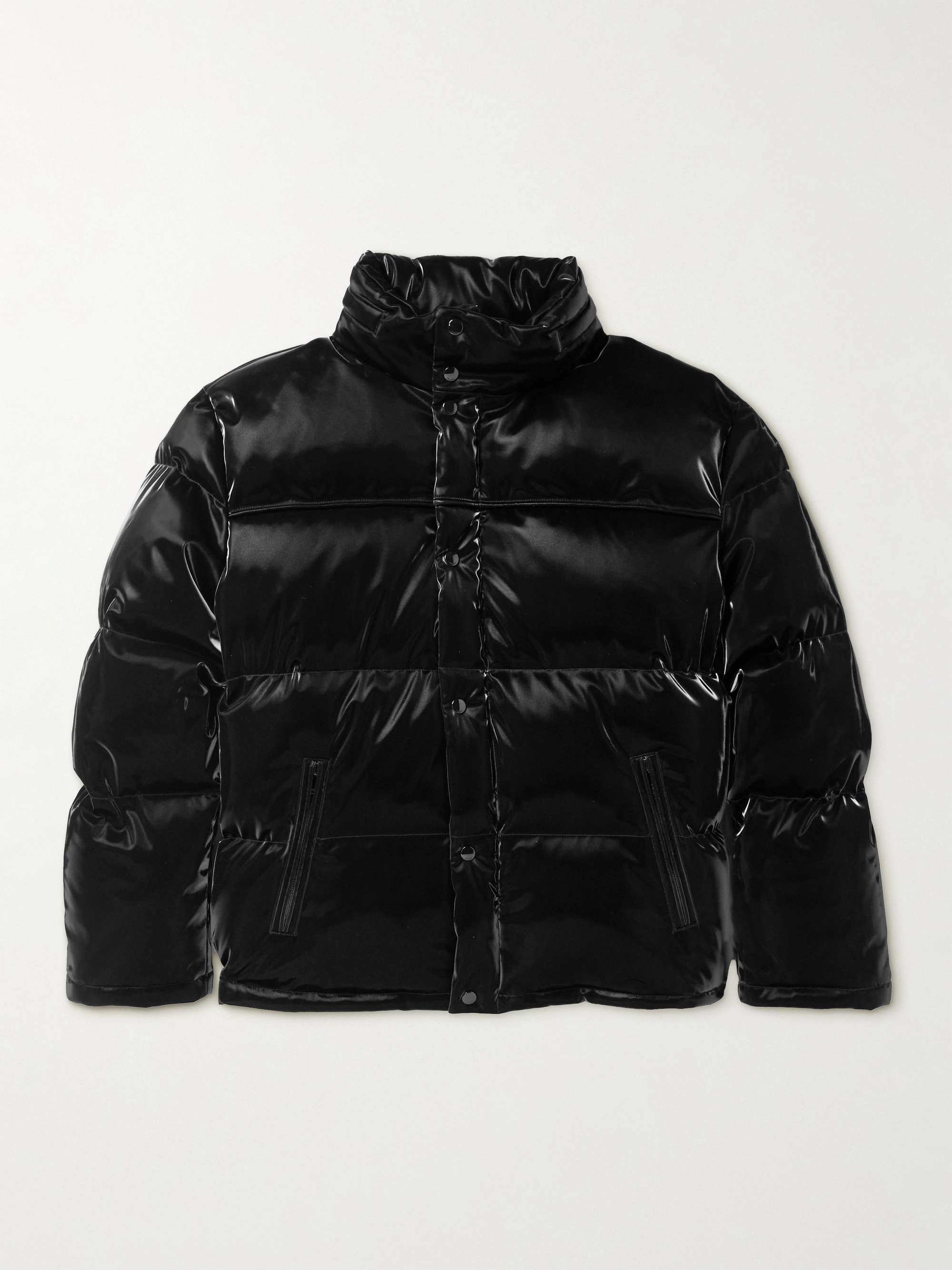 SAINT LAURENT Quilted Glossed-Shell Down Jacket | MR PORTER