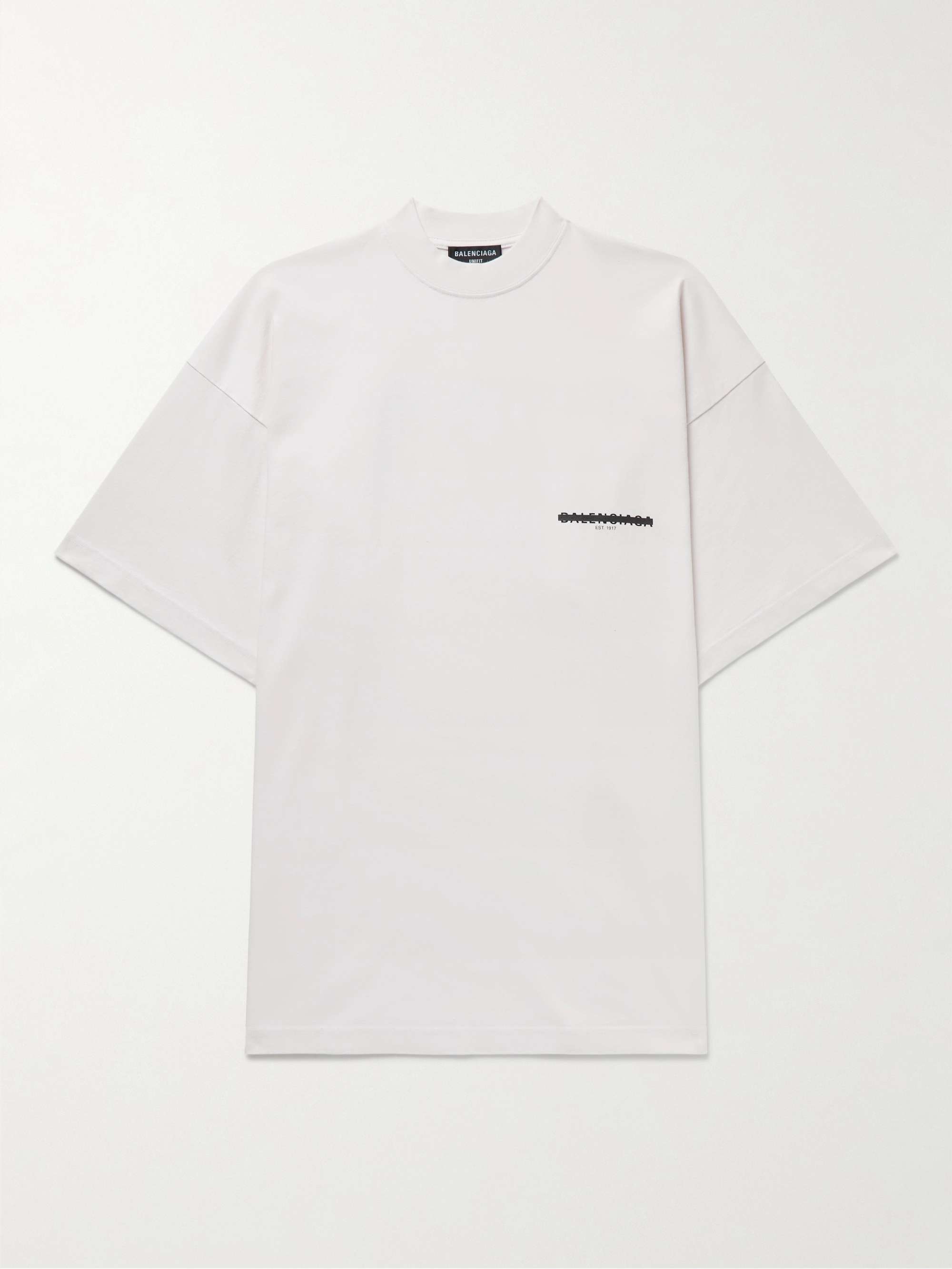 Off-white Oversized Logo-Print Cotton-Jersey T-Shirt | BALENCIAGA | MR  PORTER