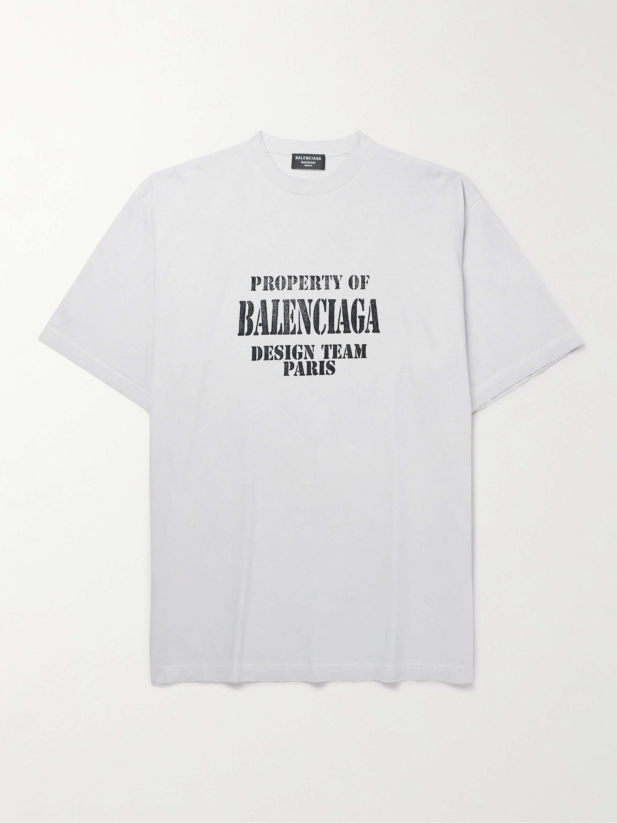 BALENCIAGA Printed Cotton-Jersey T-Shirt | MR PORTER