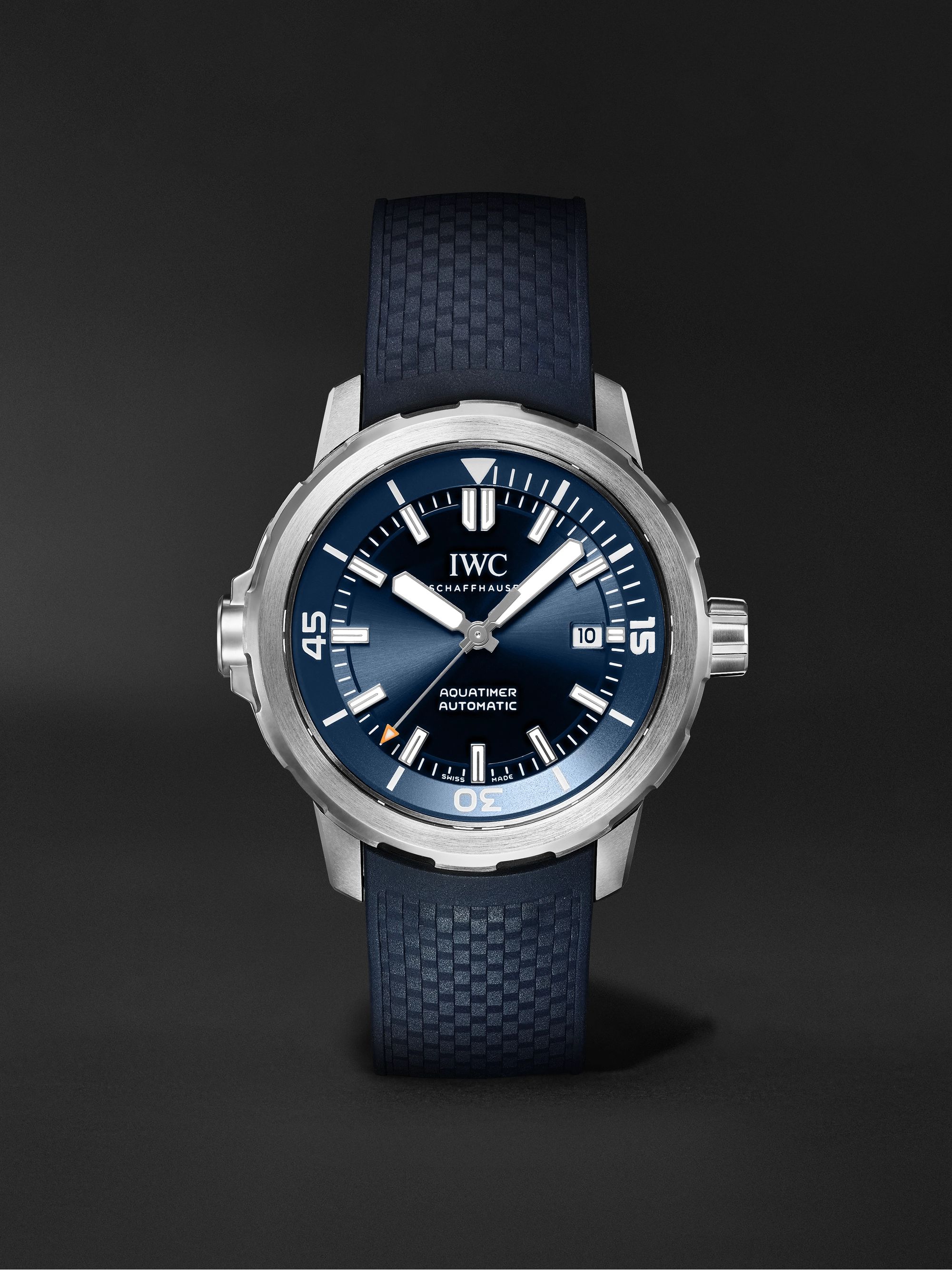 IWC SCHAFFHAUSEN Aquatimer Expedition Jacques-Yves Cousteau Automatic 42mm  Stainless Steel and Rubber Watch, Ref. No. IW328801 | MR PORTER