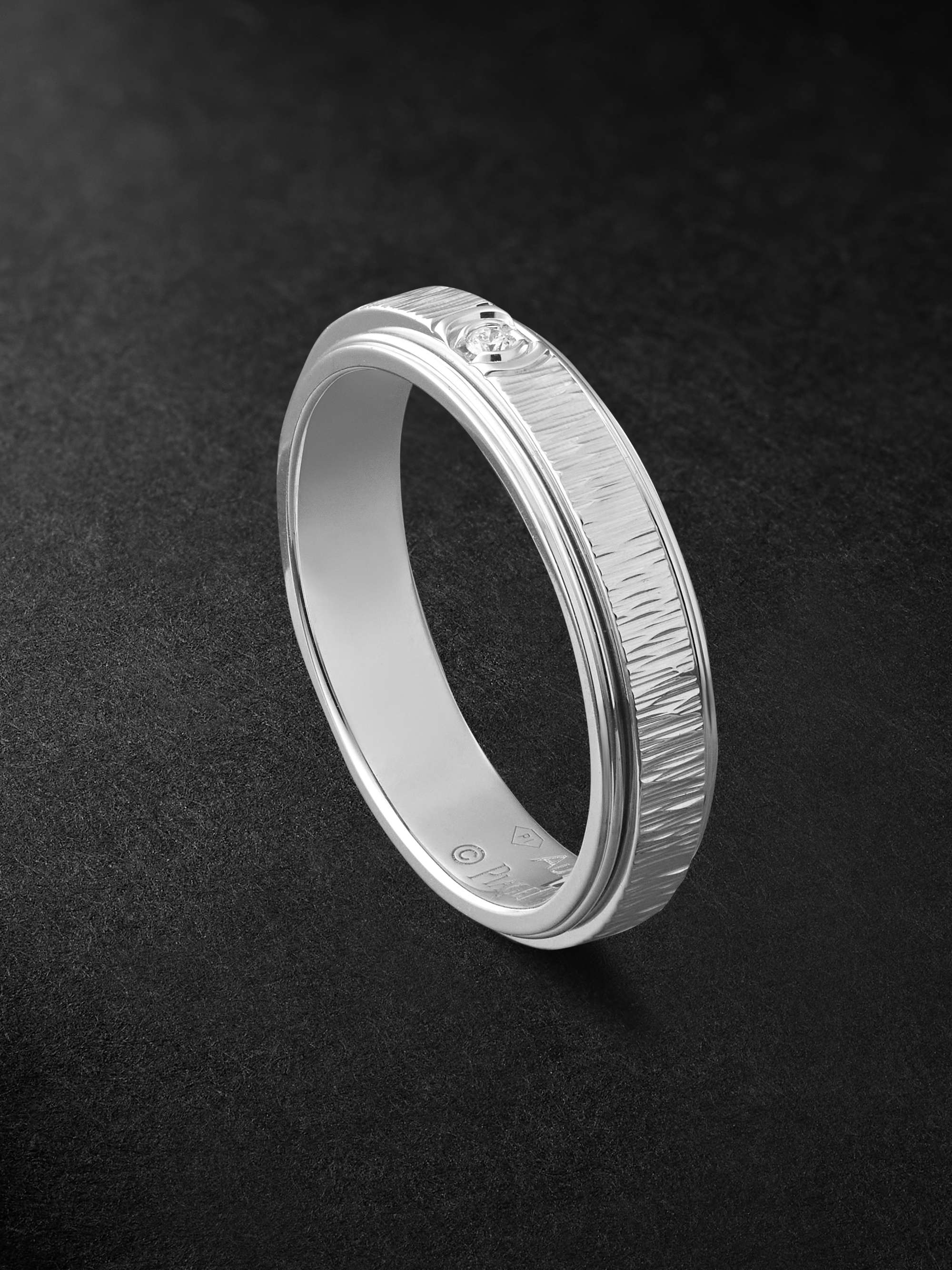 PIAGET Possession Engraved 18-Karat White Gold Diamond Ring for Men | MR  PORTER