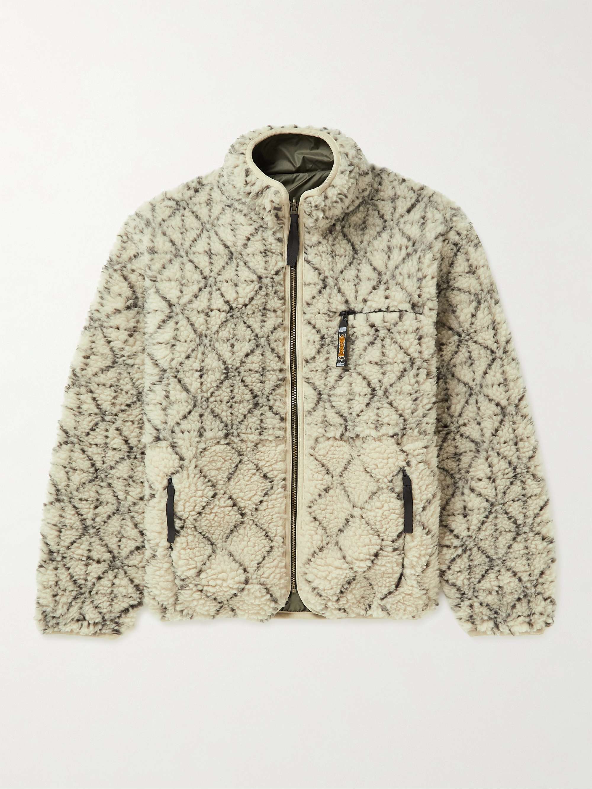 KAPITAL Sashiko Boa Reversible Printed Fleece and Shell Jacket | MR PORTER