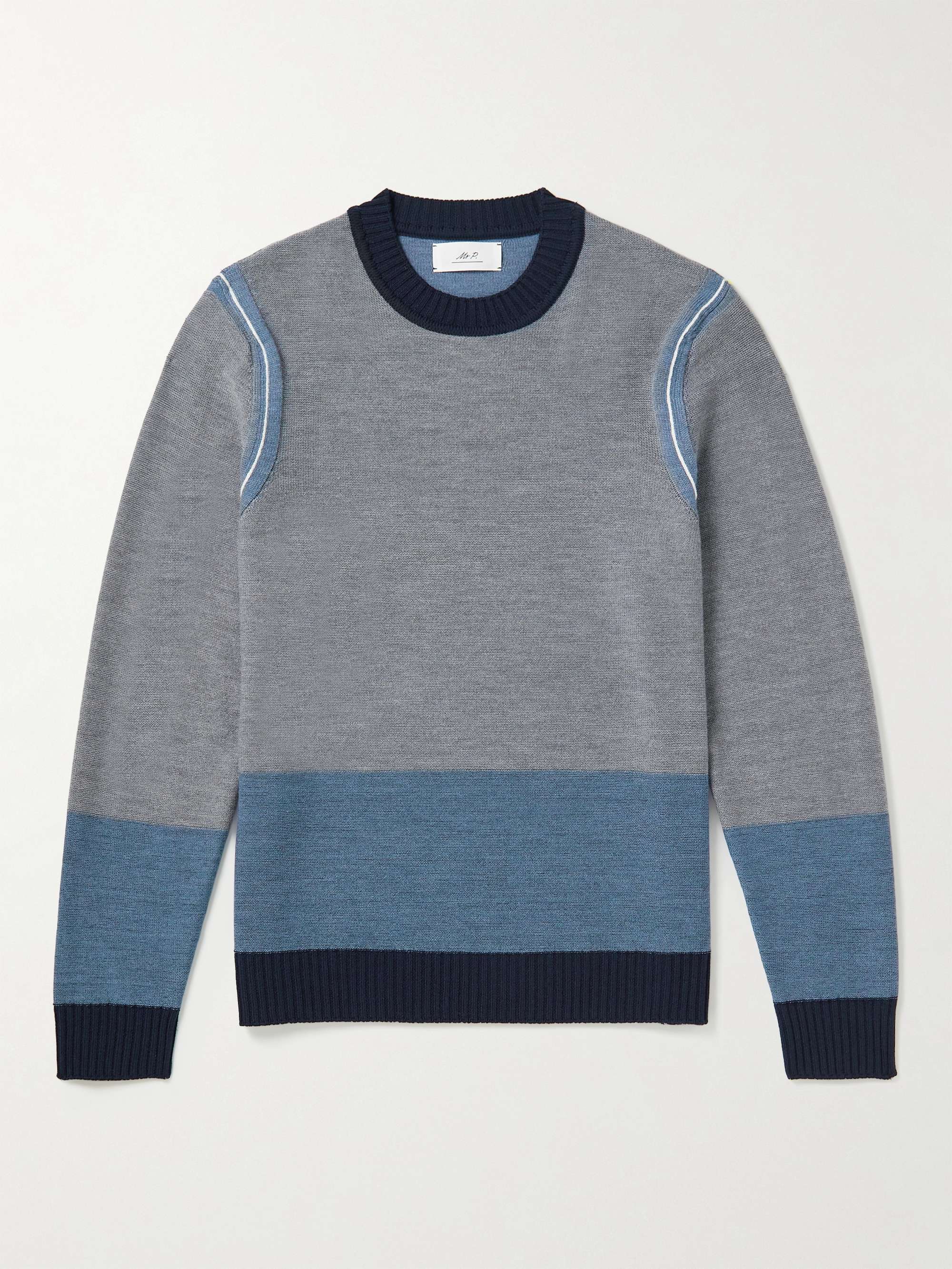Pullover in lana merino color-block MR P. da uomo | MR PORTER