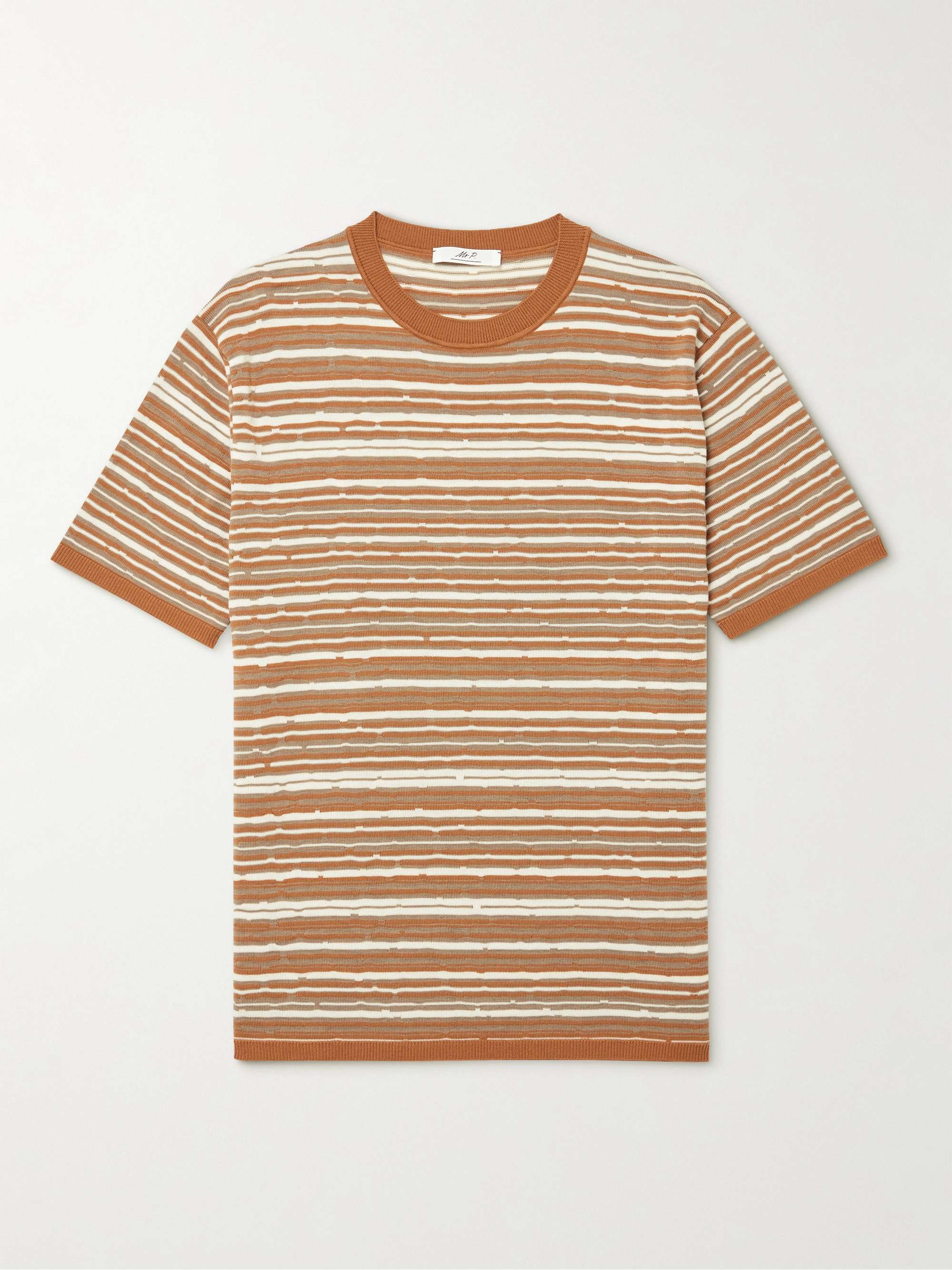 MR P. Striped Merino Wool T-Shirt for Men | MR PORTER