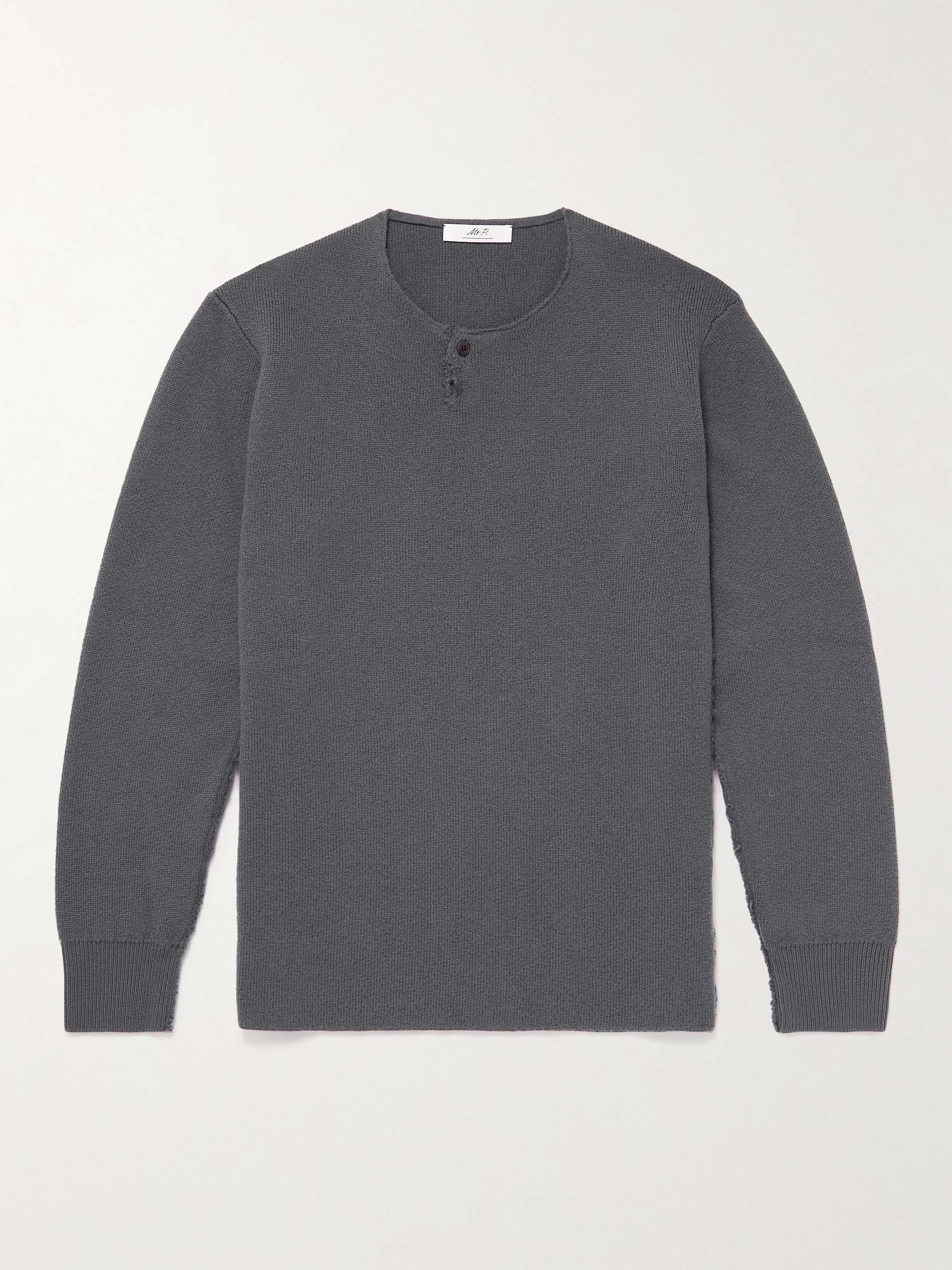 MR P. Virgin Wool Henley Sweater for Men | MR PORTER