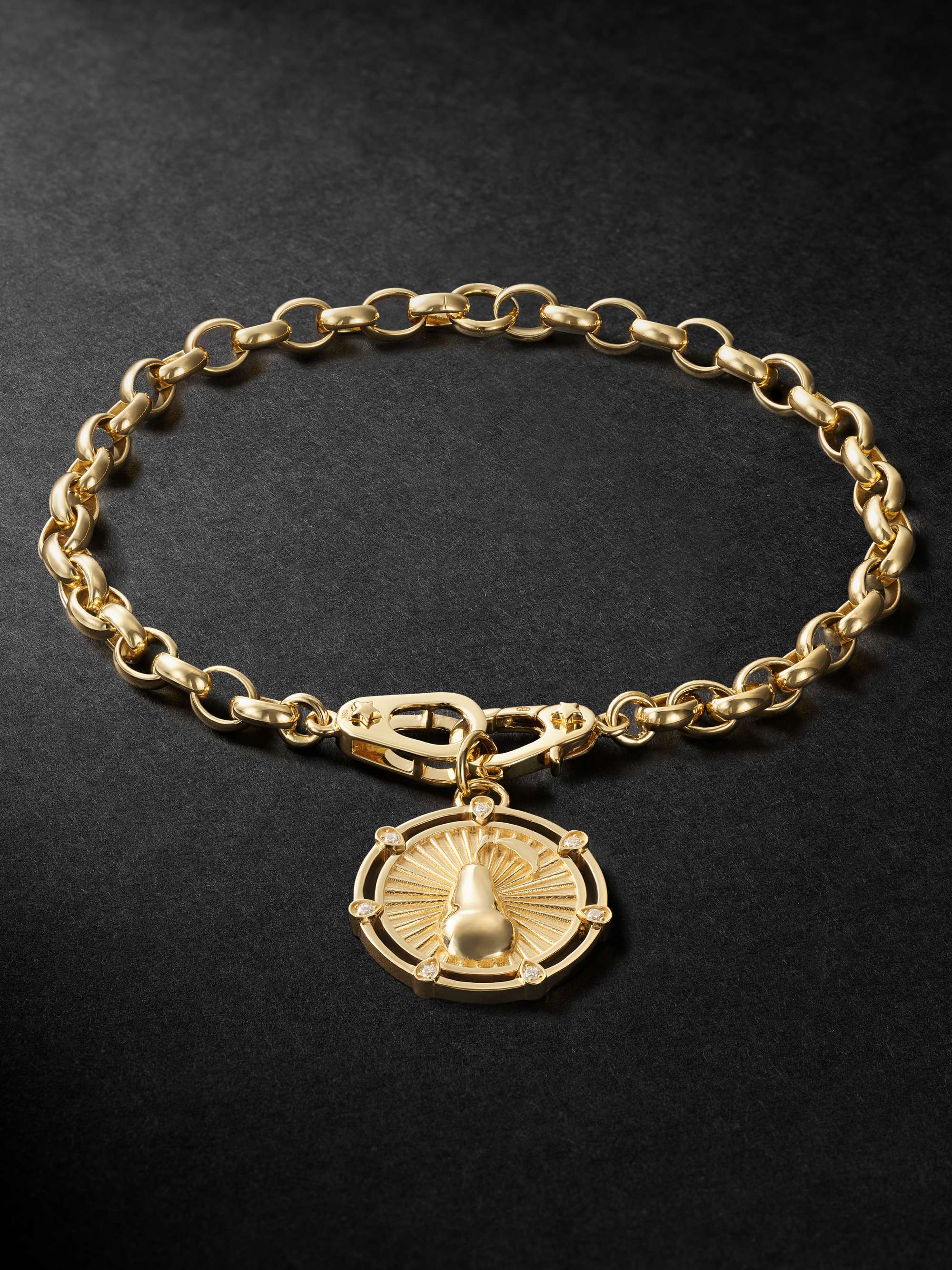 FOUNDRAE Pear Gold Diamond Bracelet for Men | MR PORTER