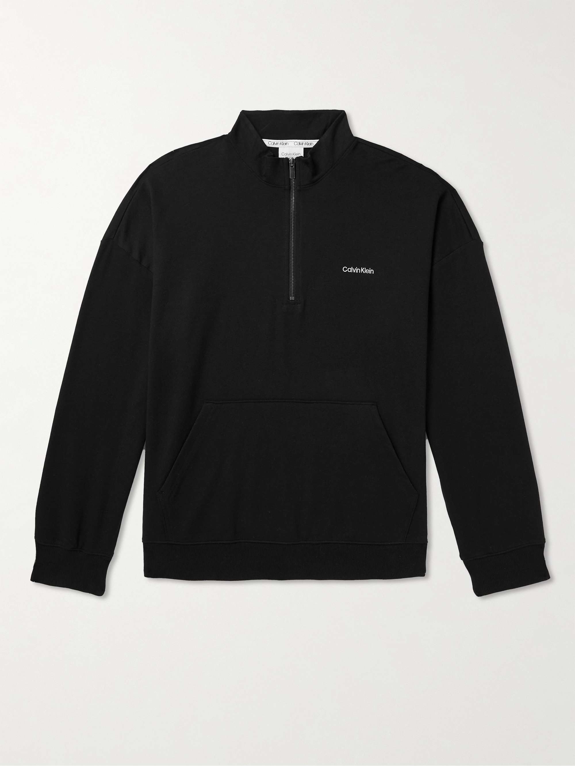 CALVIN KLEIN UNDERWEAR Cotton-Blend Jersey Half-Zip Sweatshirt for Men | MR  PORTER