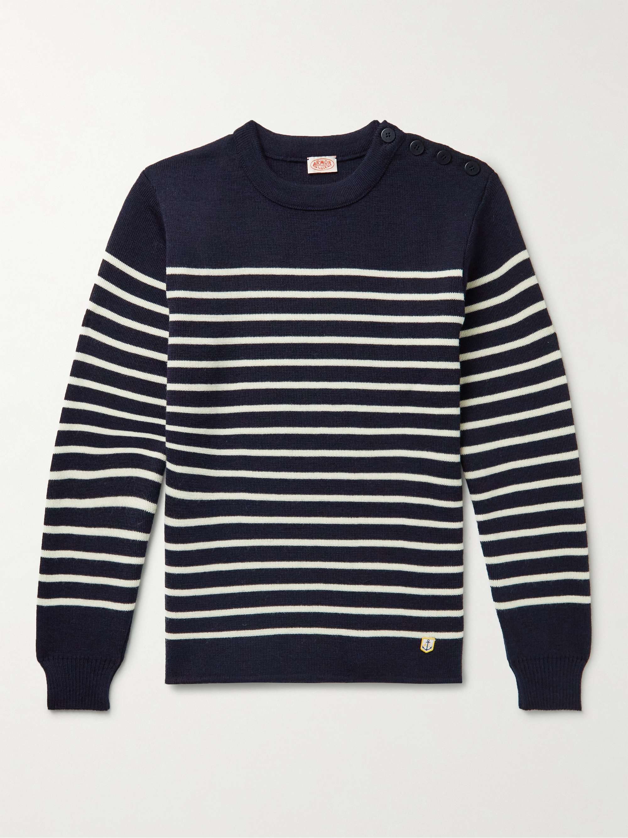 ARMOR-LUX Molène Logo-Appliquéd Striped Wool Sweater for Men | MR PORTER