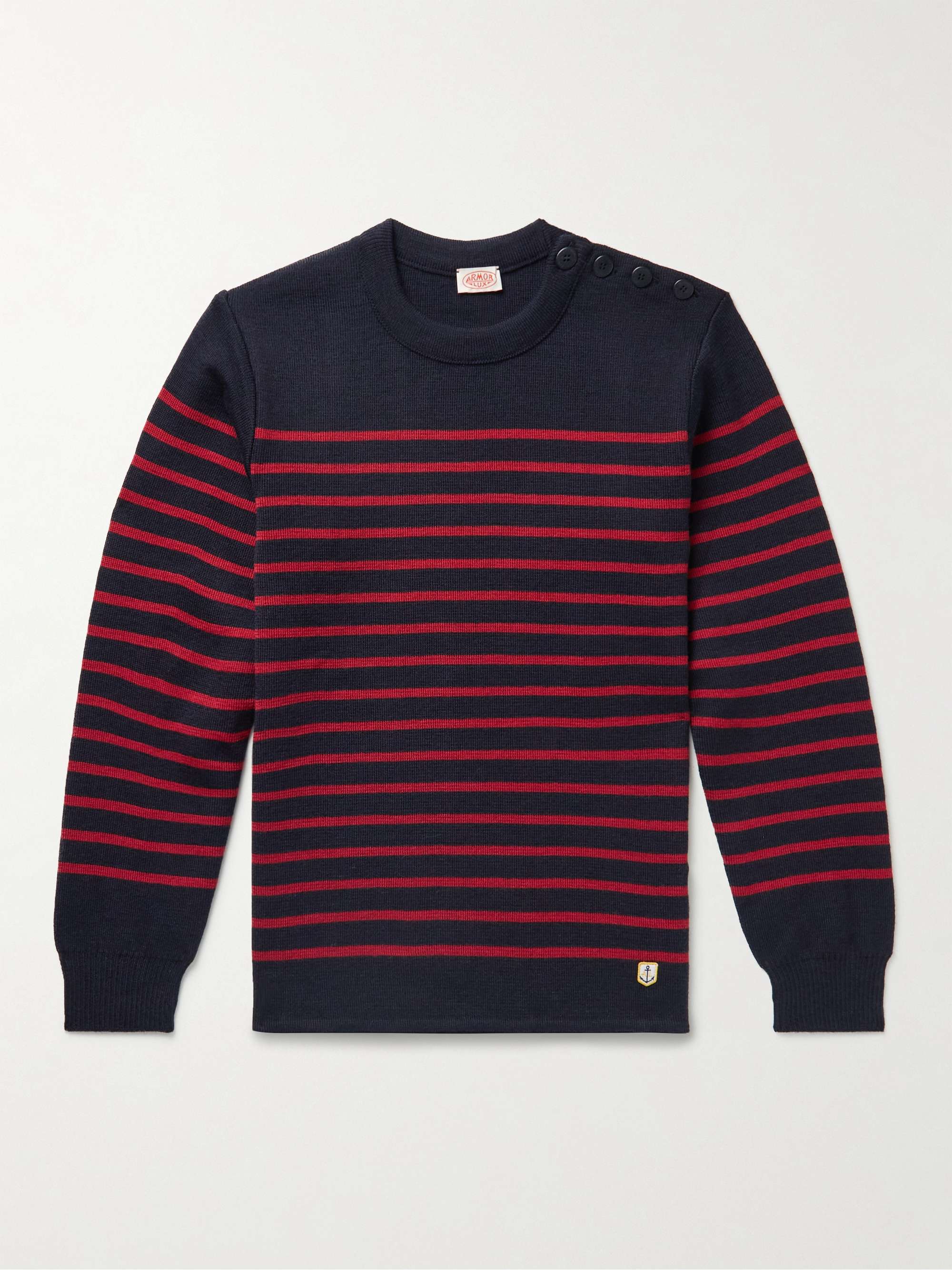 ARMOR-LUX Molène Logo-Appliquéd Striped Wool Sweater for Men | MR PORTER