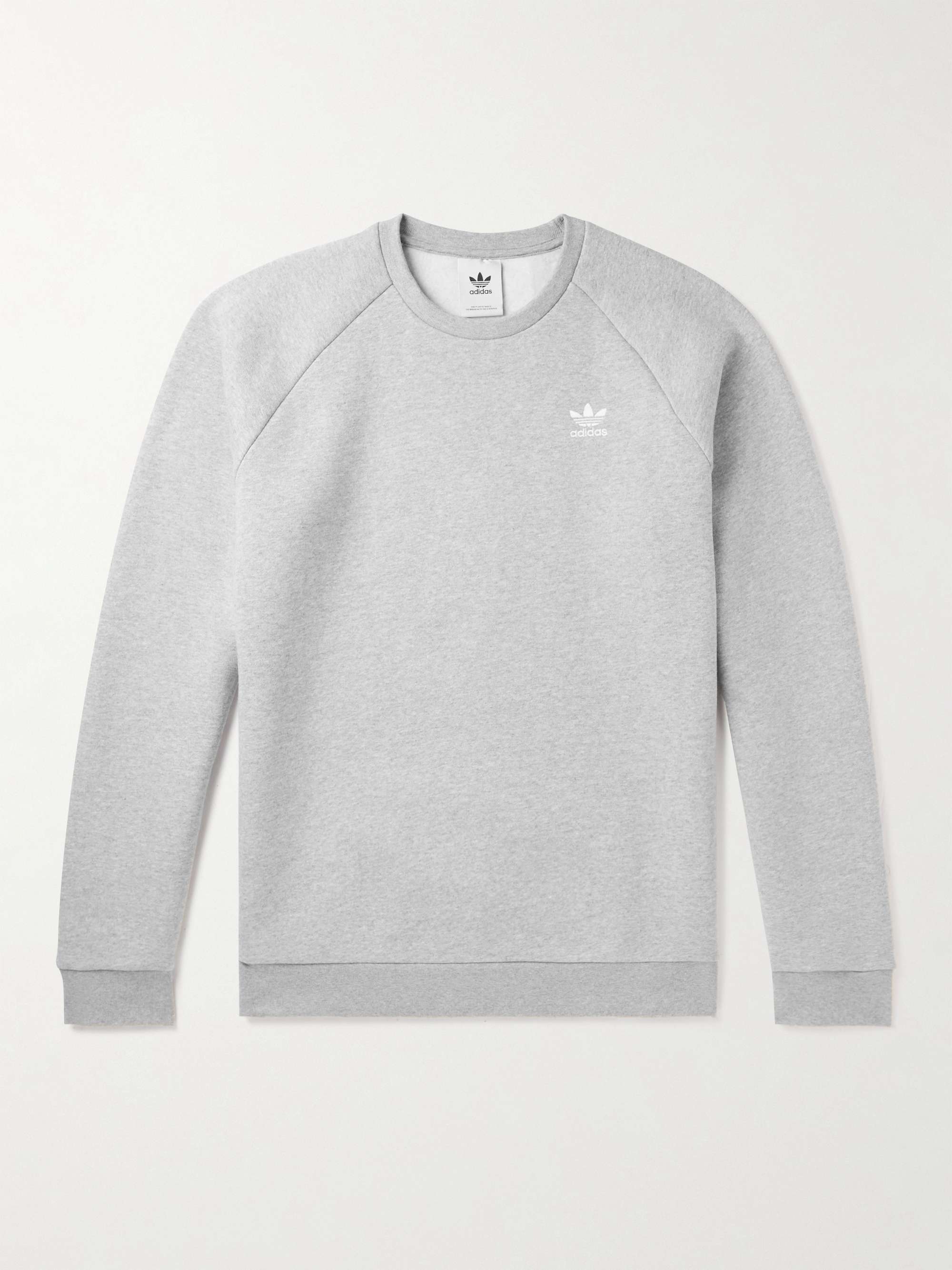 ADIDAS ORIGINALS Essential Logo-Embroidered Cotton-Blend Jersey Sweatshirt  | MR PORTER