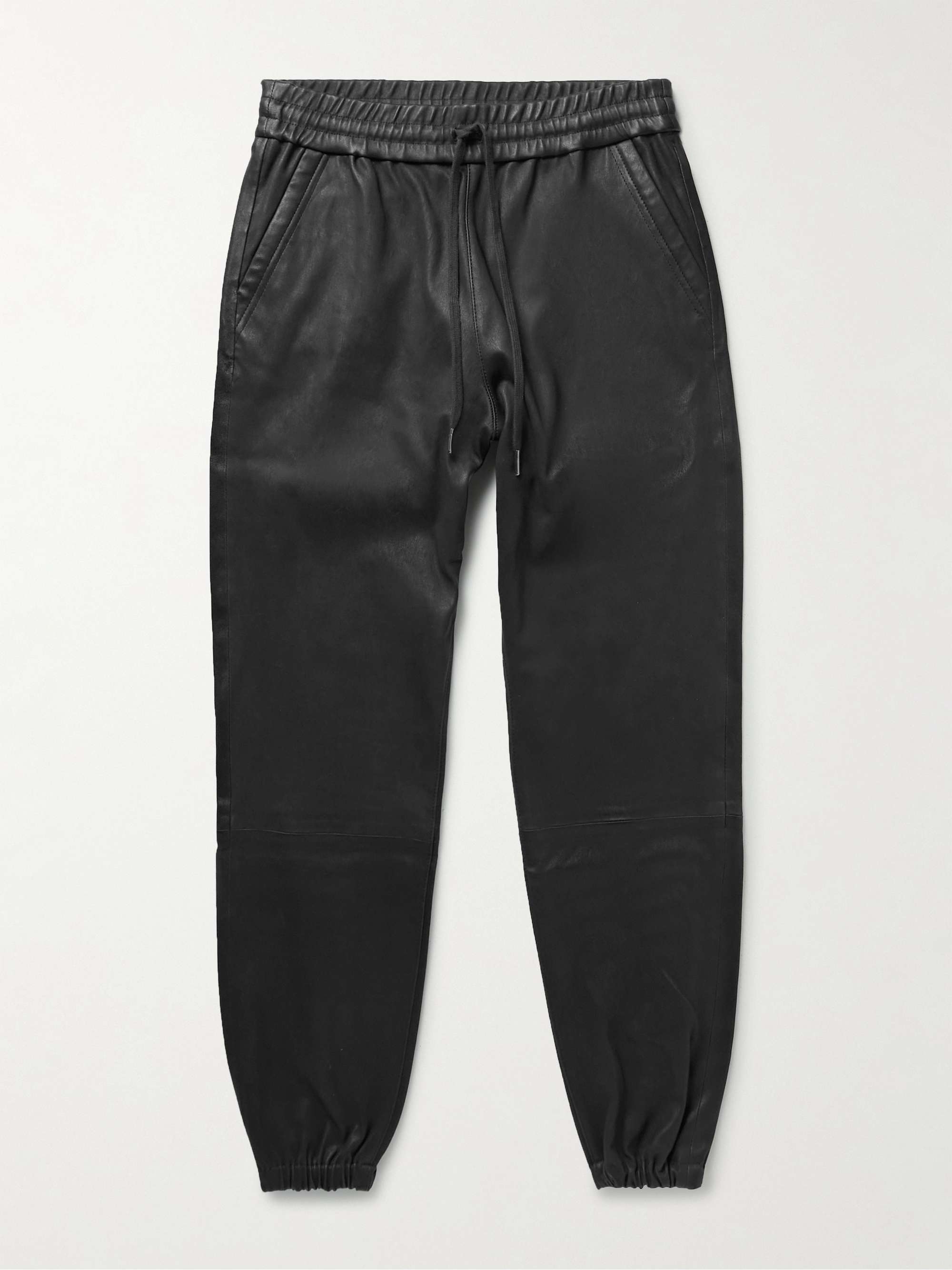 JOHN ELLIOTT LA Tapered Leather Sweatpants for Men | MR PORTER