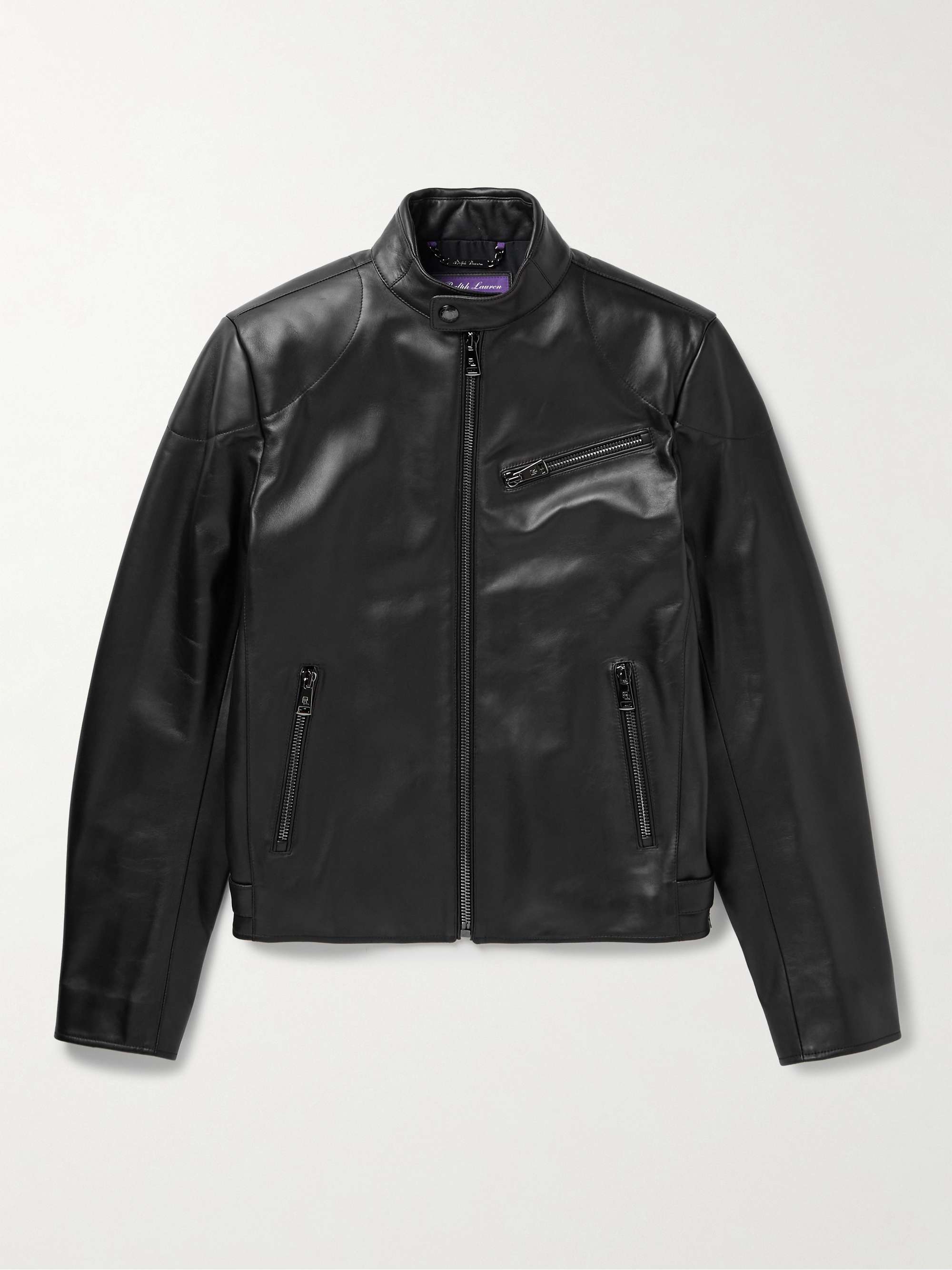 RALPH LAUREN PURPLE LABEL Randall Leather Biker Jacket for Men | MR PORTER